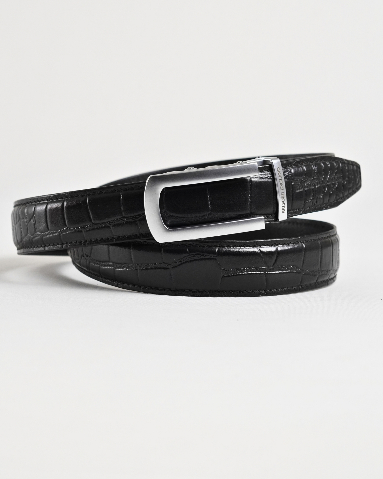 Oxford Men's Original Leather Belt  (Croco Black) - 28-44 - Image 2