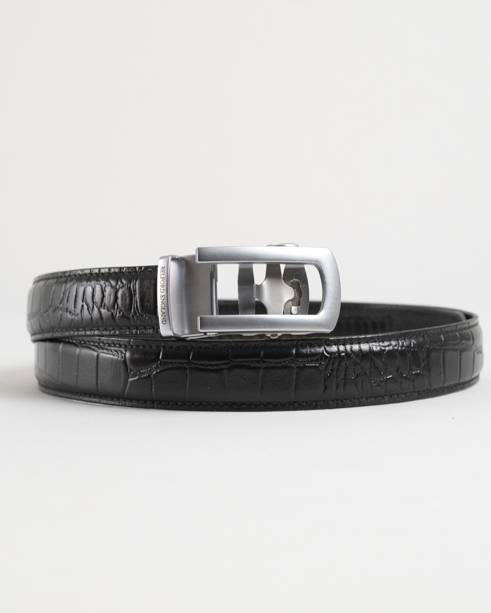 Oxford Men's Original Leather Belt  (Croco Black) - 28-44 - Image 7