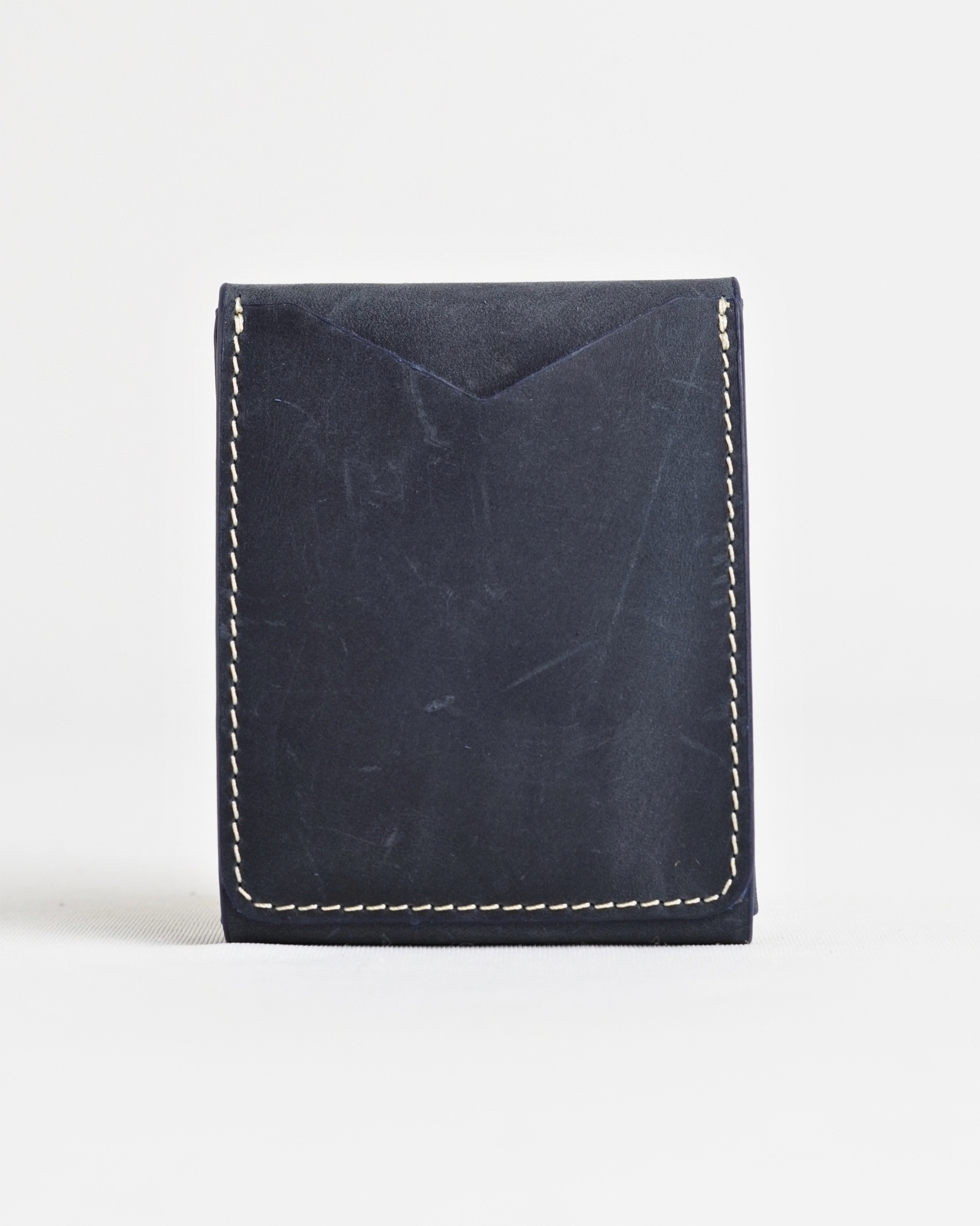 Milton - Men’s Original Leather Minimalist Wallet (Rugged Blue) - Image 3