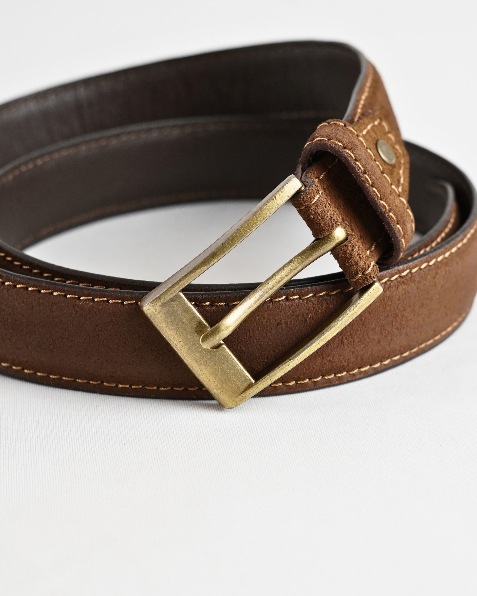 Milan Men's Original Leather Belt (Suede Tan) - 28-44 - Image 2