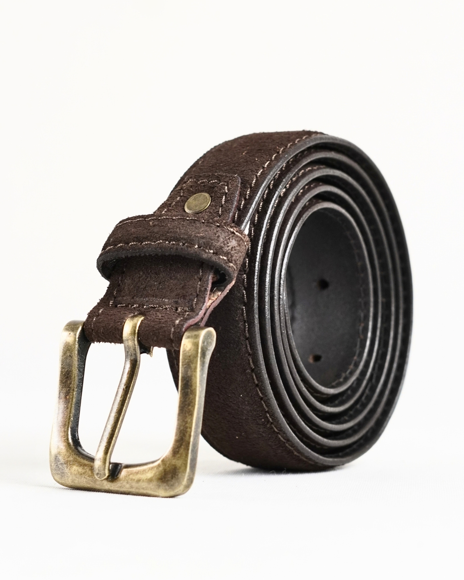 Milan Men's Original Leather Belt (Suede Tan) - 28-44 - Image 4