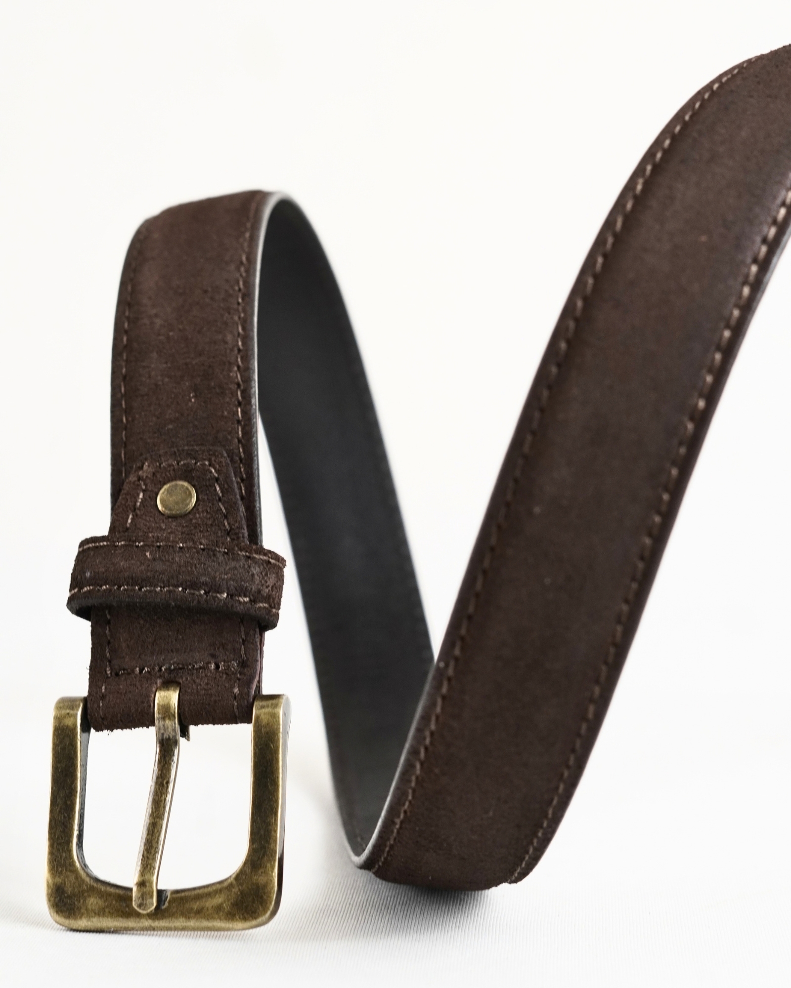 Milan Men's Original Leather Belt (Suede Tan) - 28-44 - Image 8