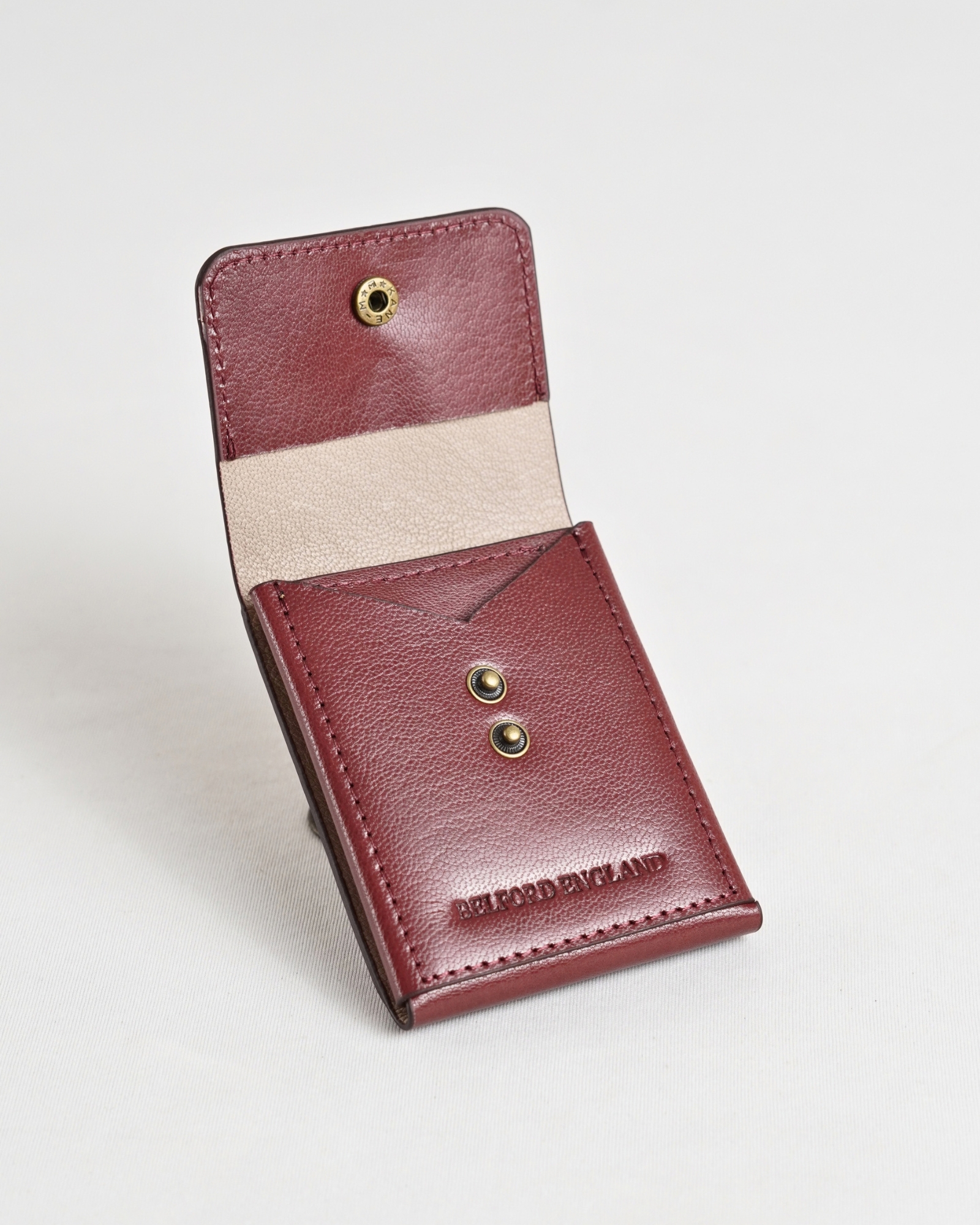 Milton - Men’s Original Leather Minimalist Wallet (Luxury Cherry) - Image 3