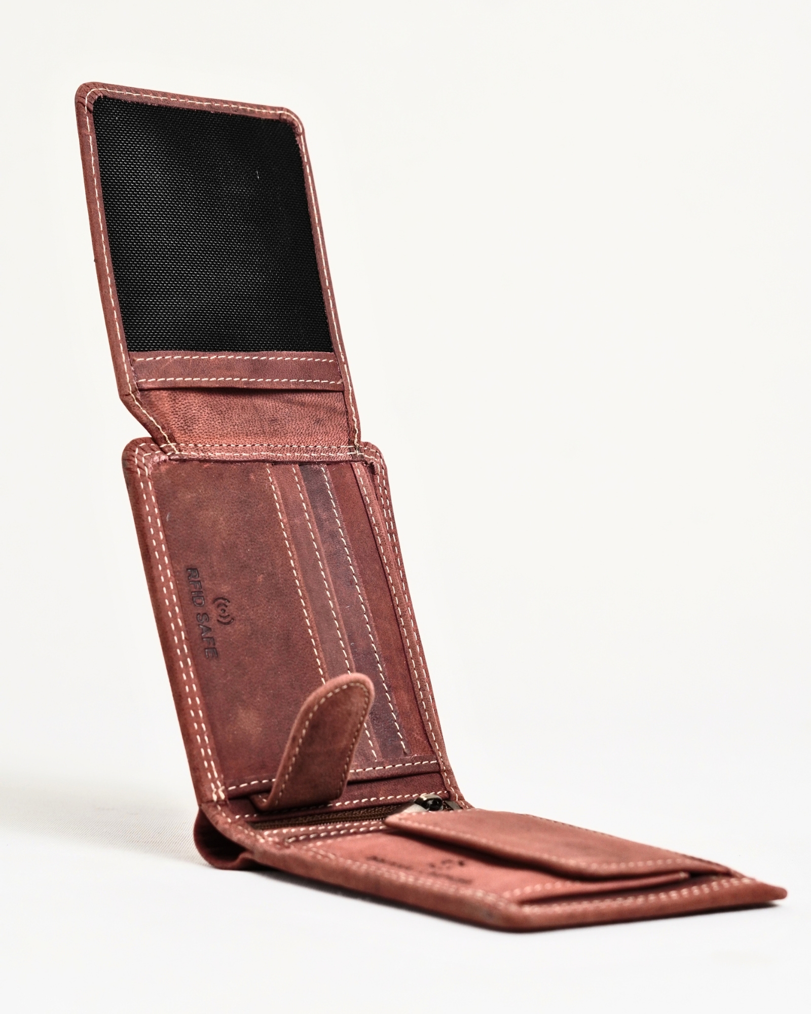 Cambridge - Men’s Original Leather Wallet (Vintage Brown) - Image 3