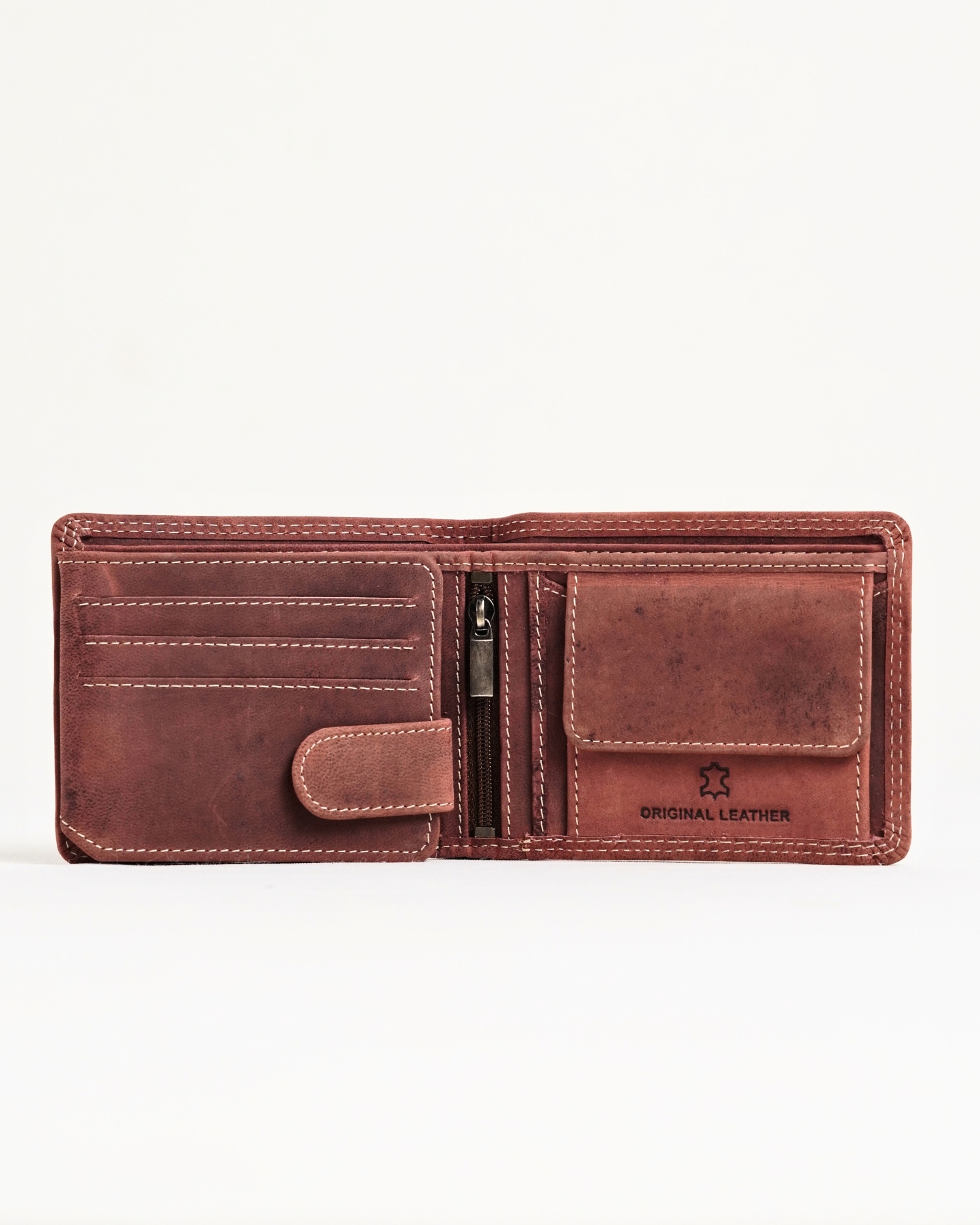 Cambridge - Men’s Original Leather Wallet (Vintage Brown) - Image 4