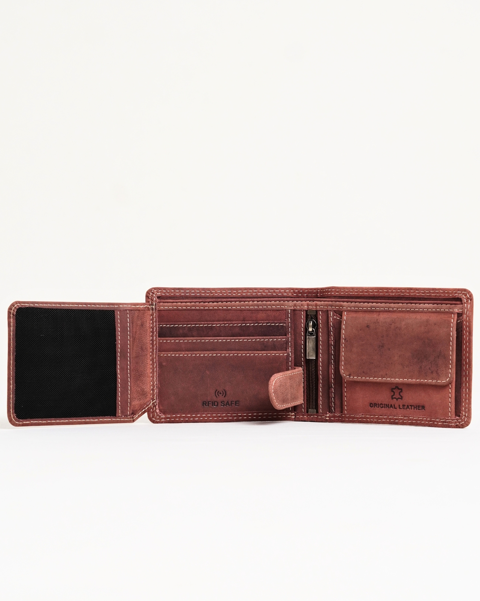 Cambridge - Men’s Original Leather Wallet (Vintage Brown) - Image 5