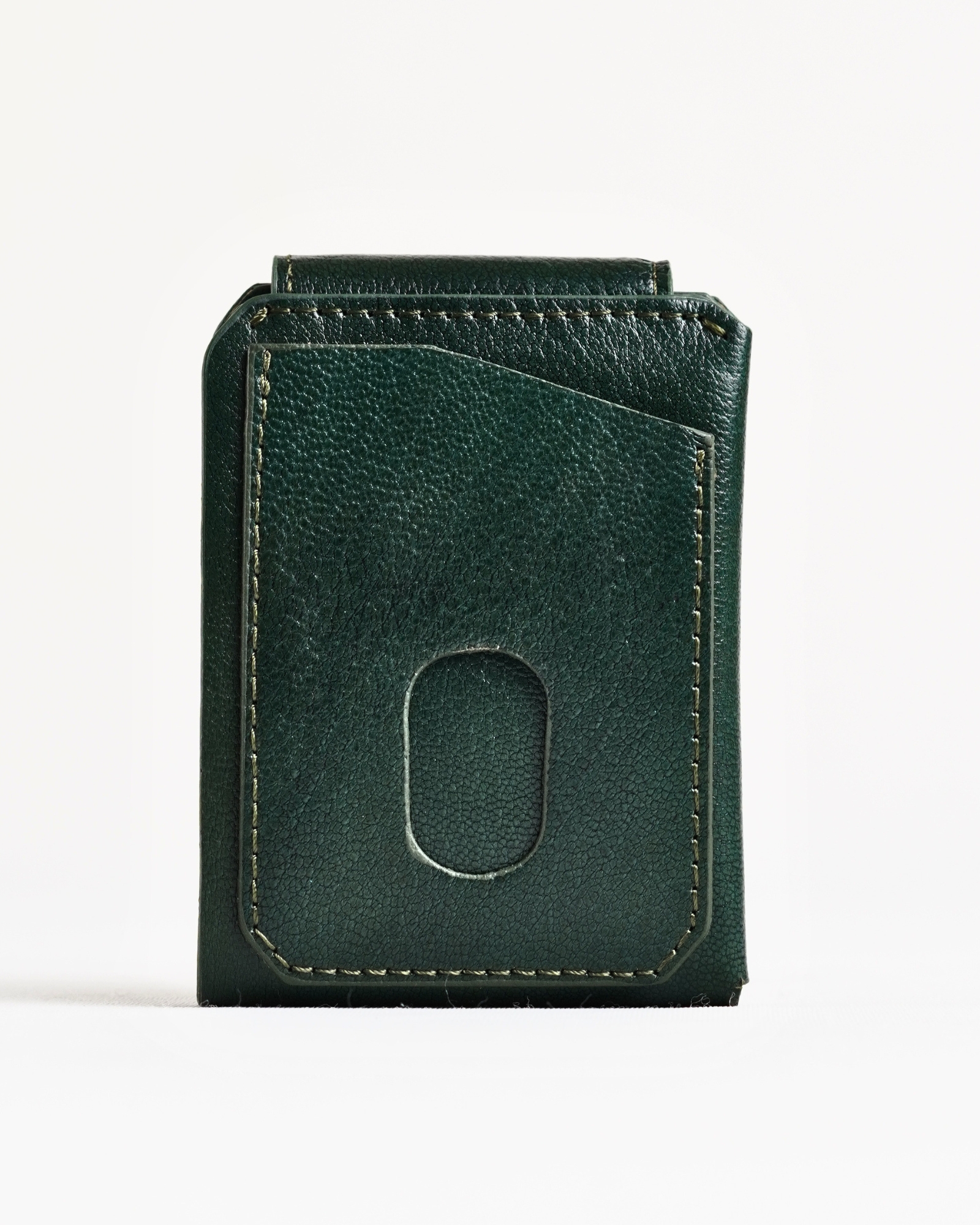 Columbia (Sleek Series) - Men’s Original Leather Wallet (Lux Green) - Image 3