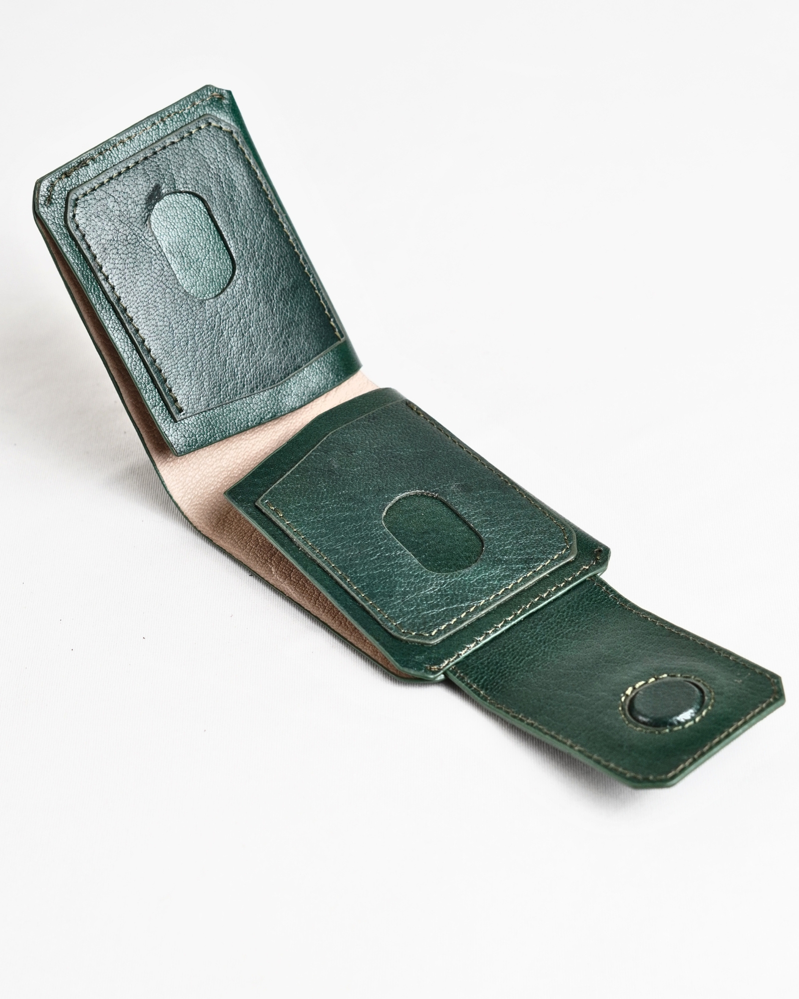 Columbia (Sleek Series) - Men’s Original Leather Wallet (Lux Green) - Image 5