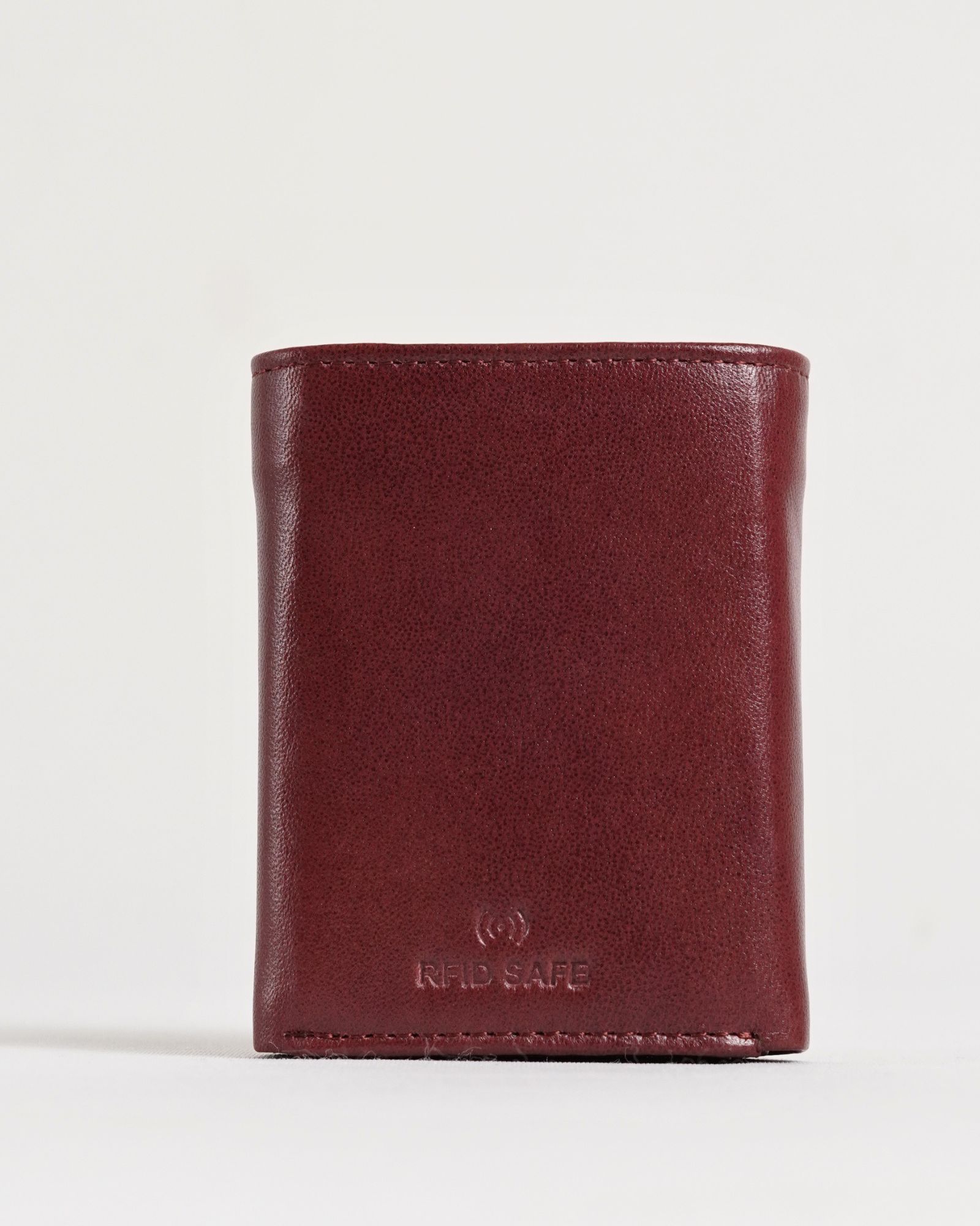 Detroit - Men’s Original Leather [Smart Card Pop UP] Wallet (Brown & Cherry Blend) - Image 5