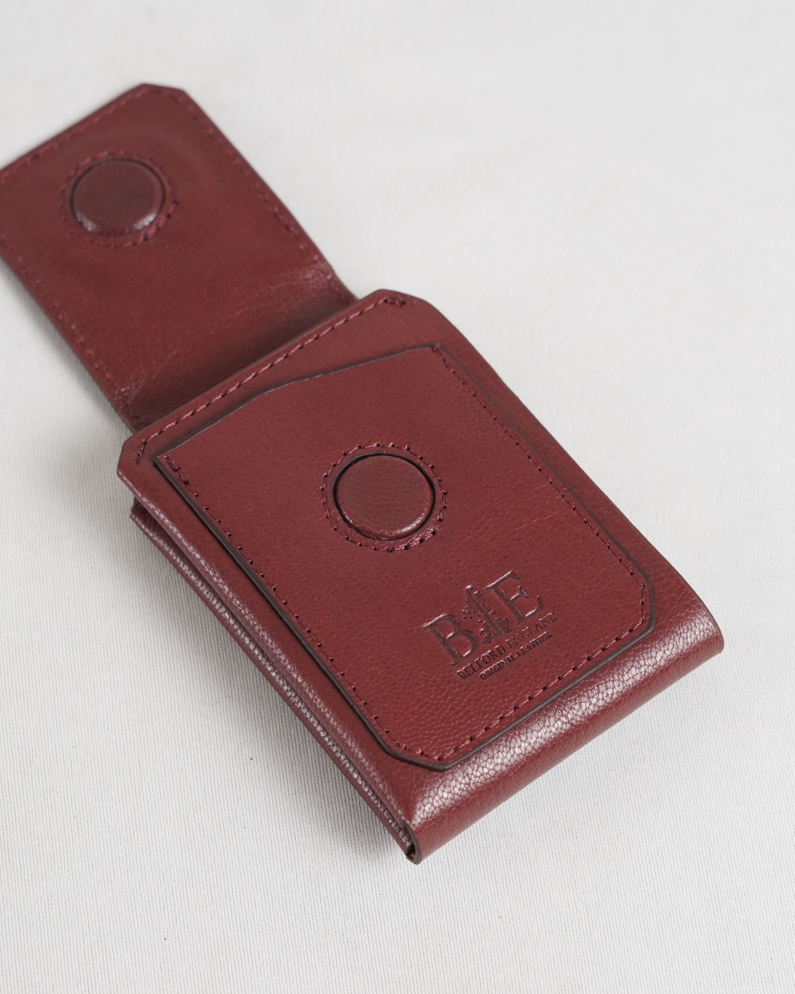 Columbia (Sleek Series) - Men’s Original Leather Wallet (Lux Cherry) - Image 6