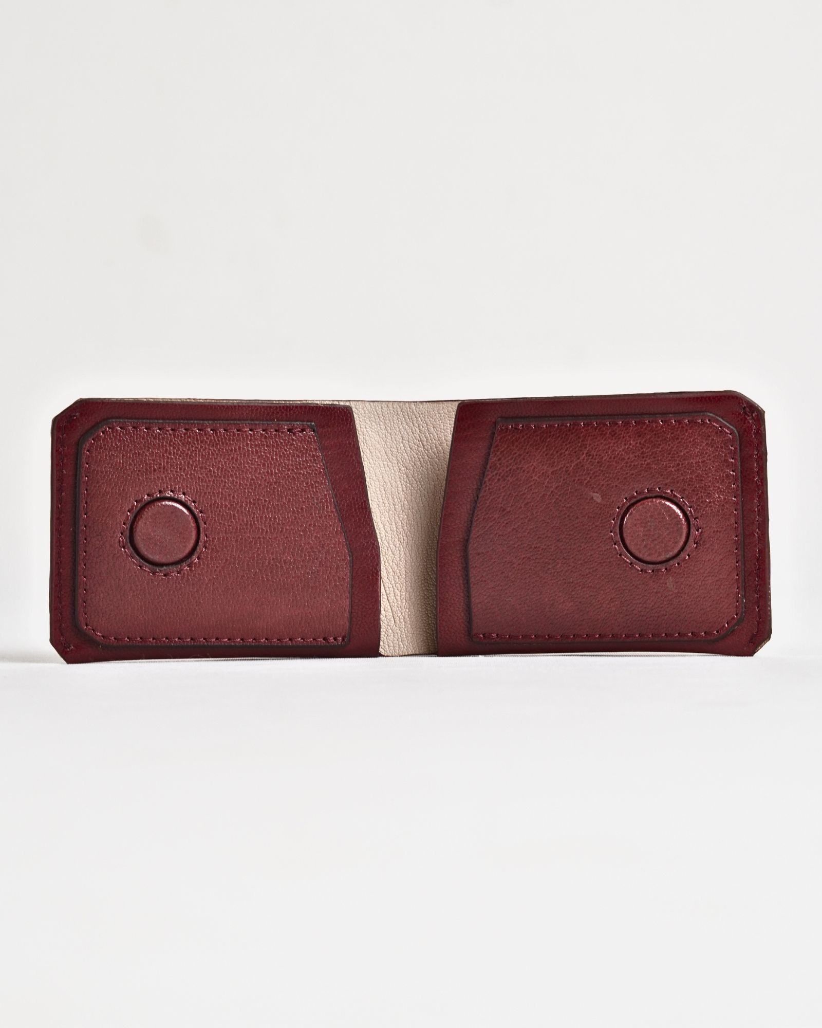 Rome (Minimalist) - Men’s Original Leather Wallet (Lux Cherry) - Image 3