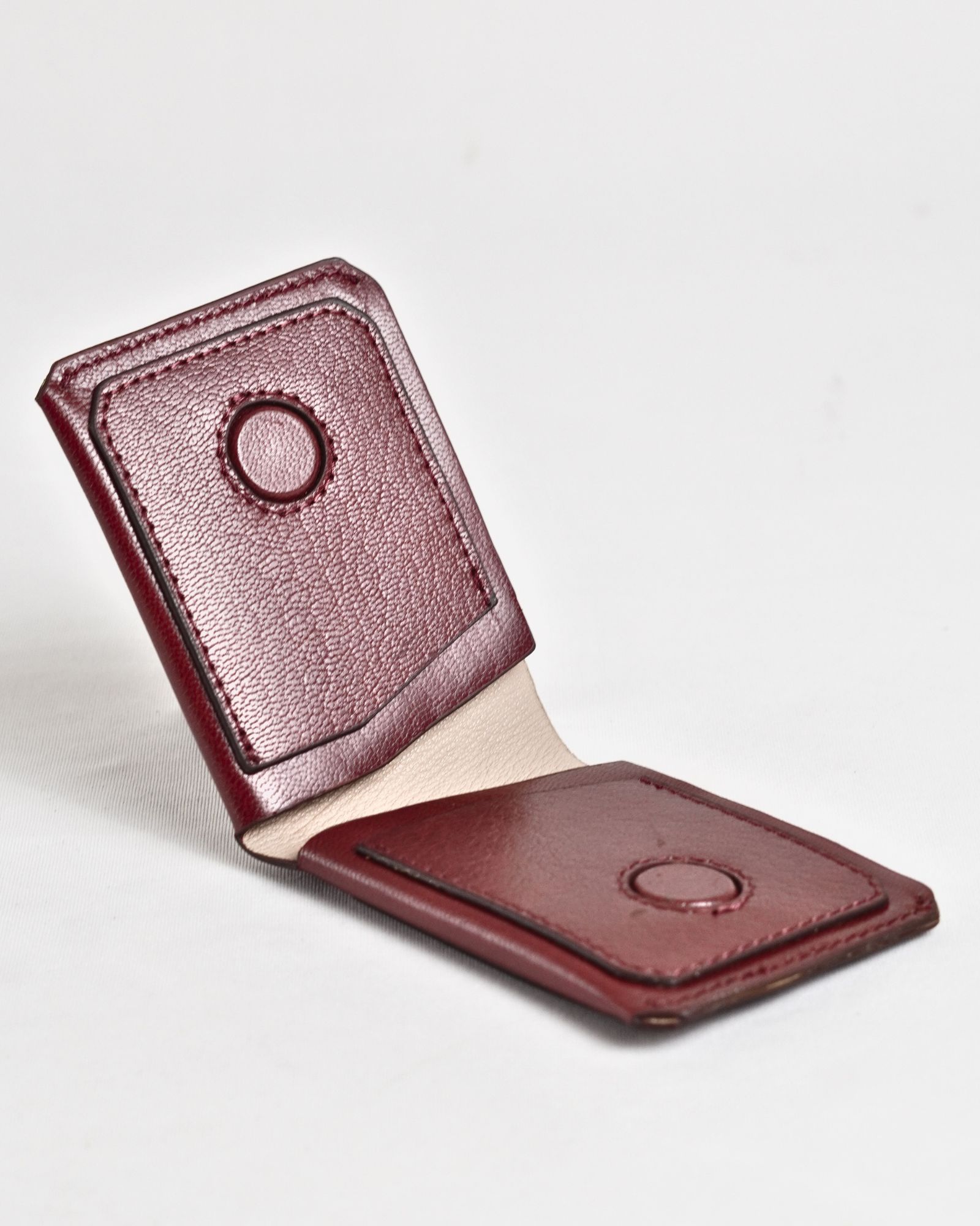 Rome (Minimalist) - Men’s Original Leather Wallet (Lux Cherry) - Image 5