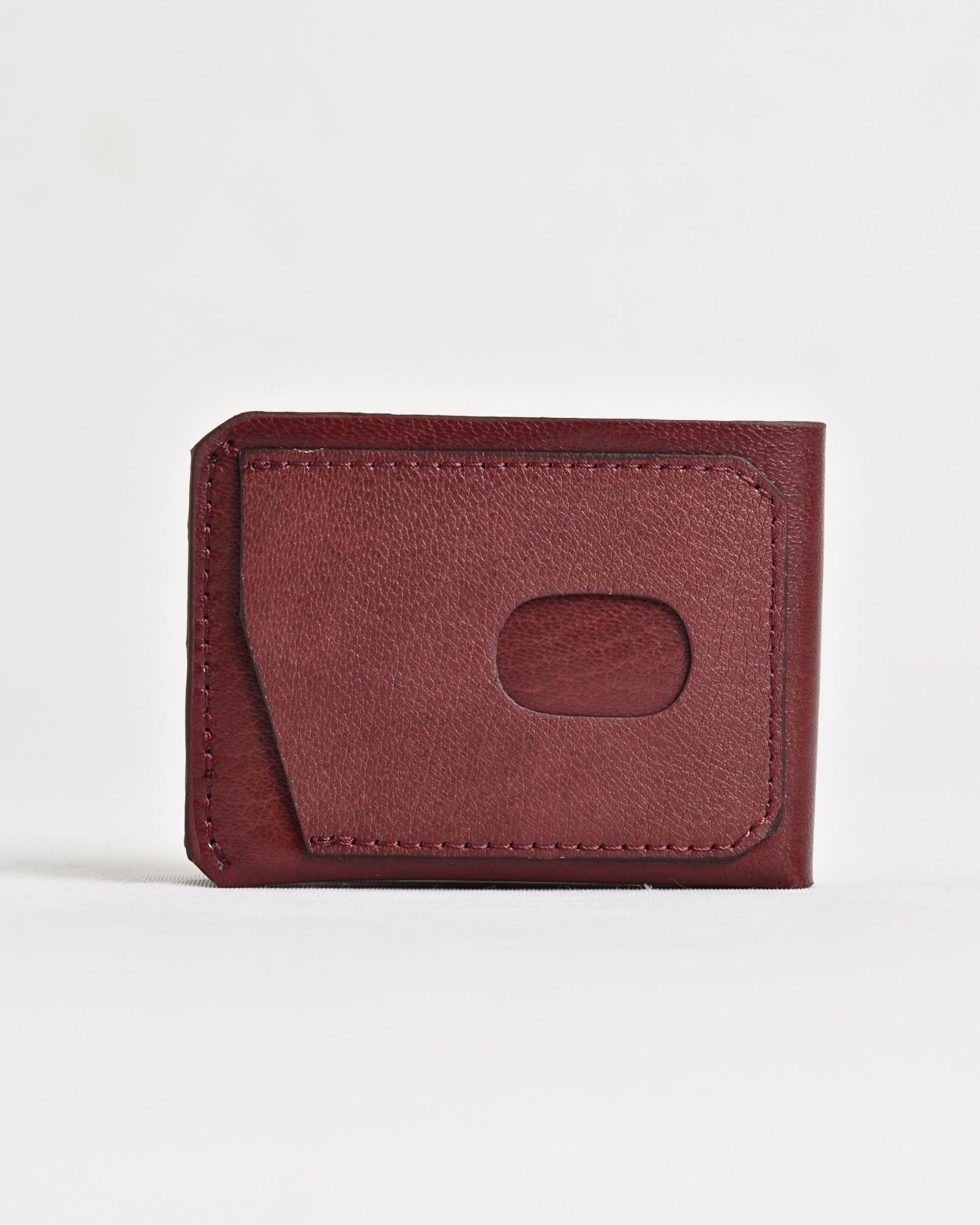 Rome (Minimalist) - Men’s Original Leather Wallet (Lux Cherry) - Image 6