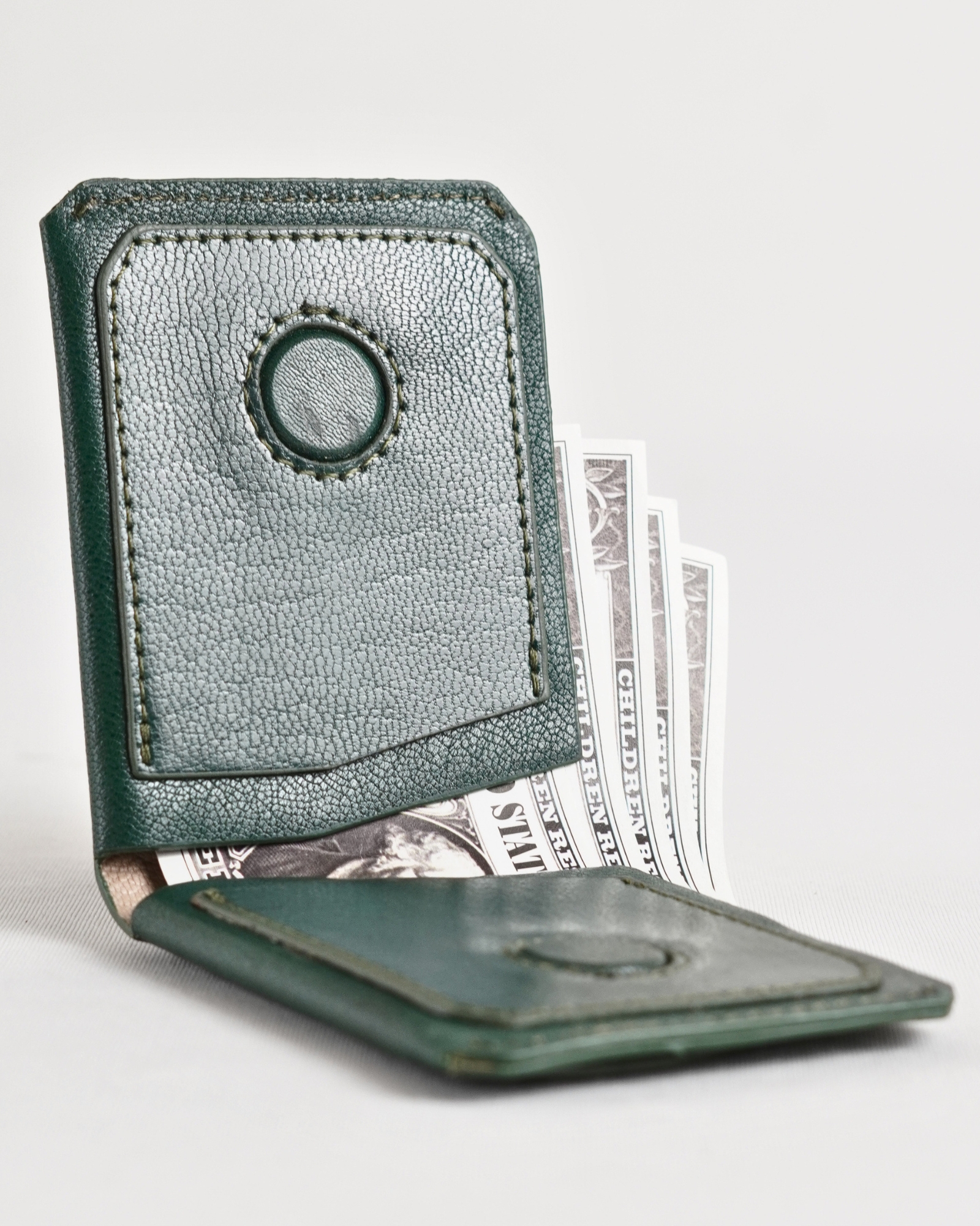 Rome (Minimalist) - Men’s Original Leather Wallet (Lux Green) - Image 5