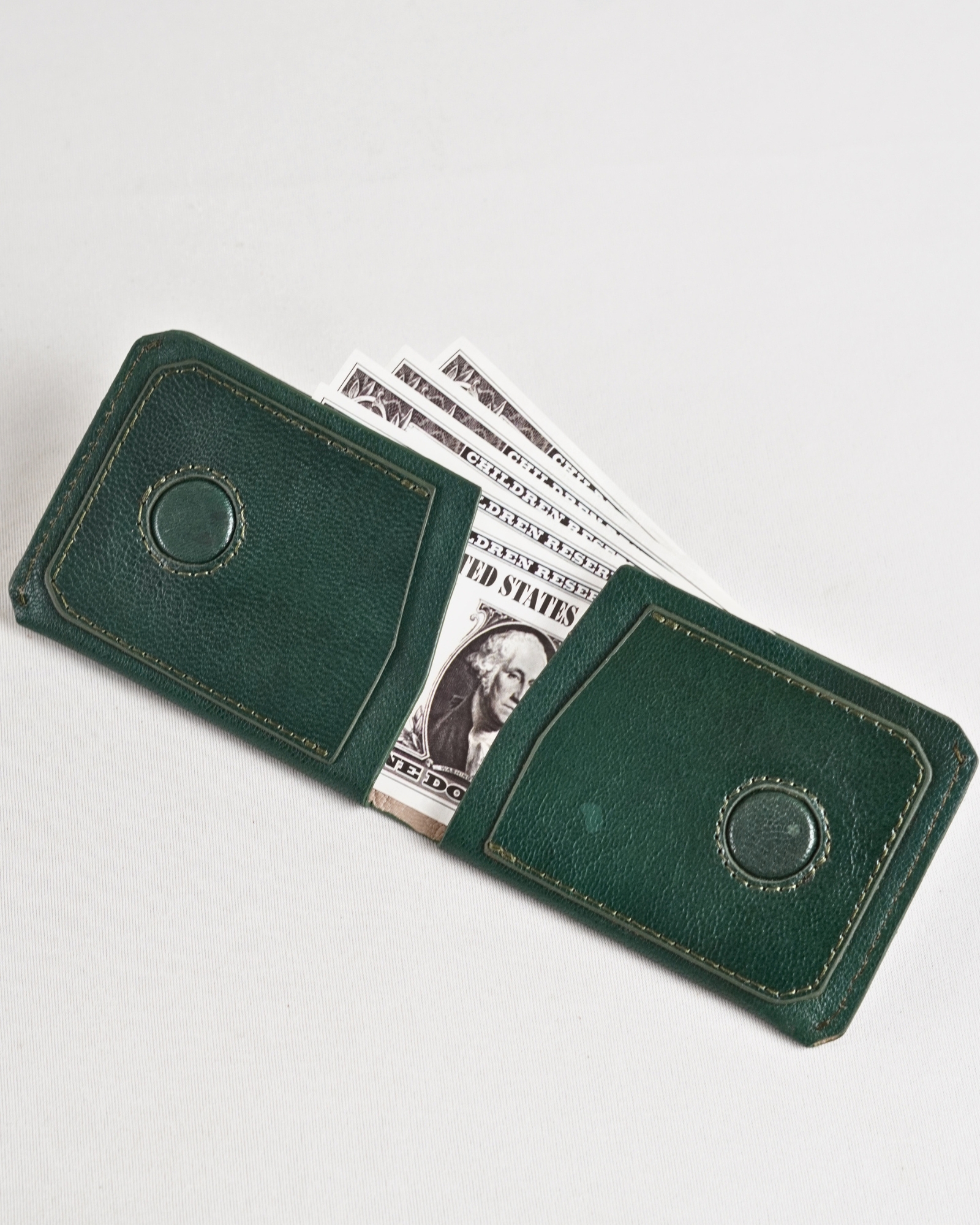 Rome (Minimalist) - Men’s Original Leather Wallet (Lux Green) - Image 6