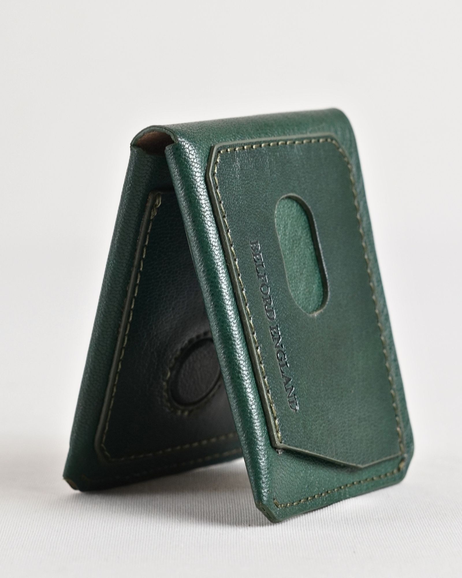 Rome (Minimalist) - Men’s Original Leather Wallet (Lux Green) - Image 8