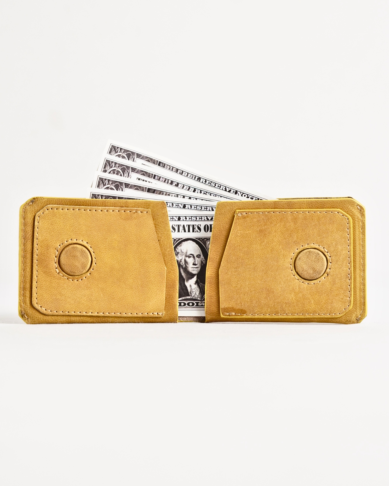 Rome (Minimalist) - Men’s Original Leather Wallet (Rugged Tan) - Image 2