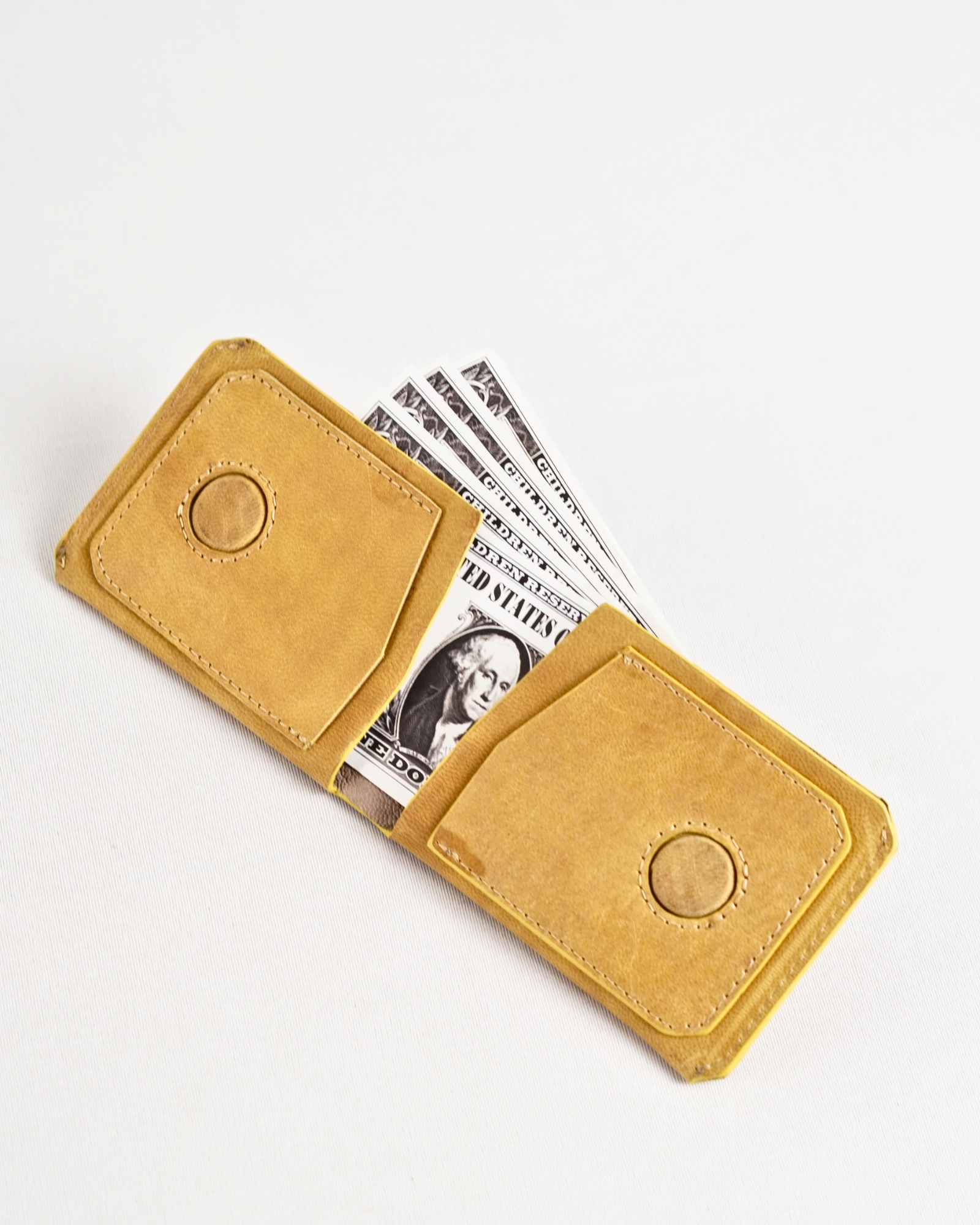 Rome (Minimalist) - Men’s Original Leather Wallet (Rugged Tan) - Image 5