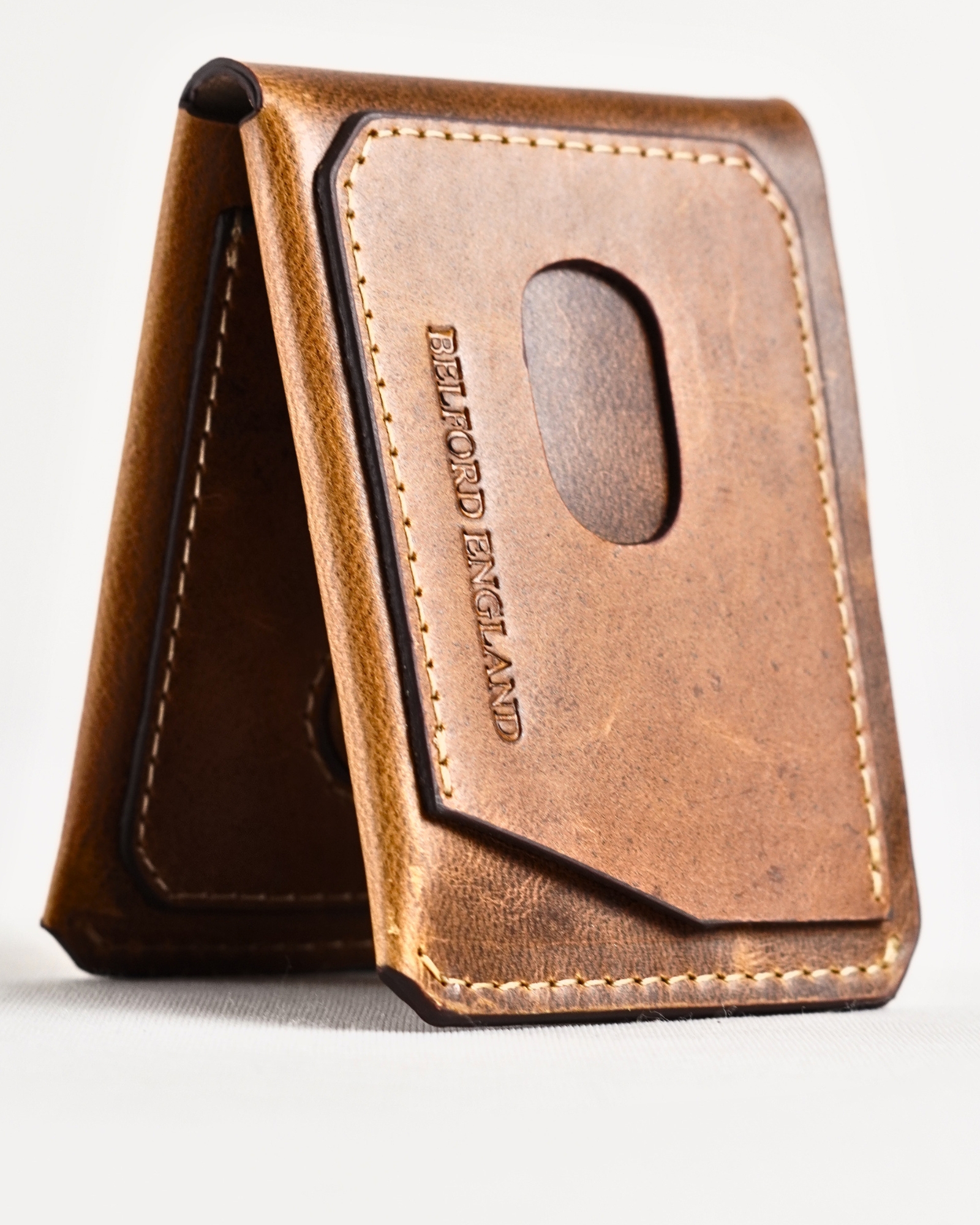 Rome (Minimalist) - Men’s Original Leather Wallet (Robust Brown) - Image 2