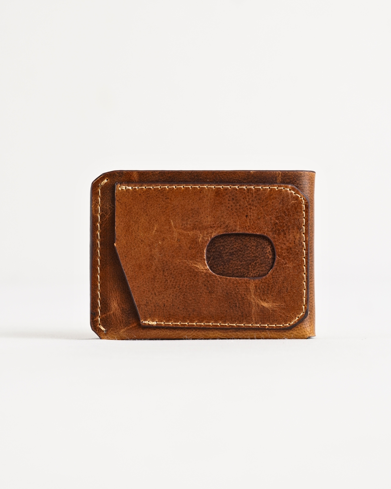 Rome (Minimalist) - Men’s Original Leather Wallet (Robust Brown) - Image 5