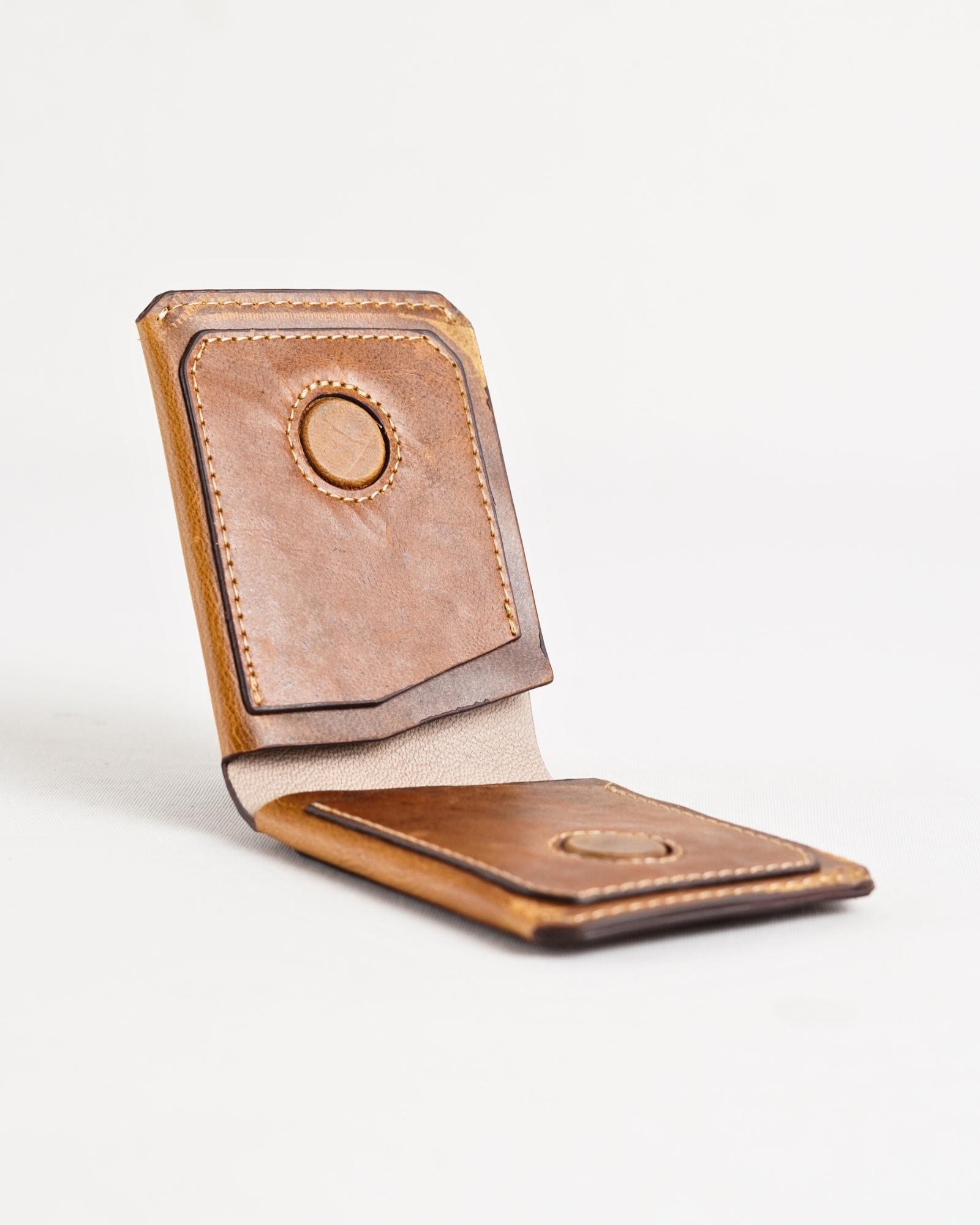 Rome (Minimalist) - Men’s Original Leather Wallet (Robust Brown) - Image 7