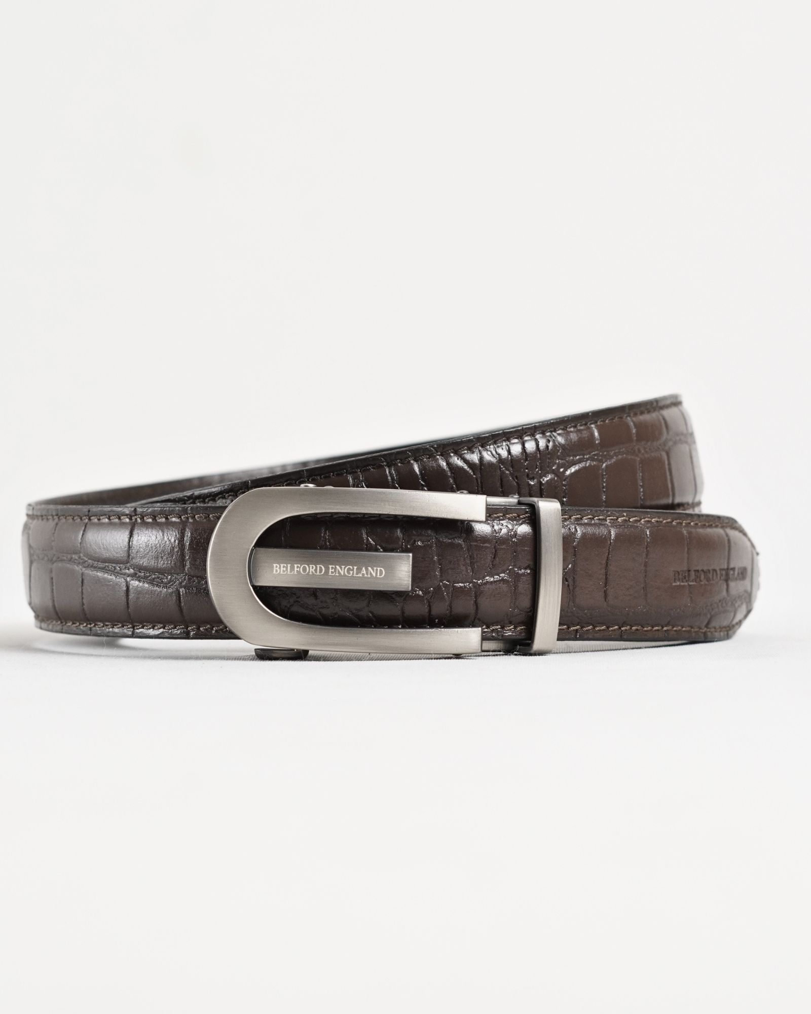 Bradford Men's Original Leather Belt - Croco Brown (Size 28-44) - Image 2