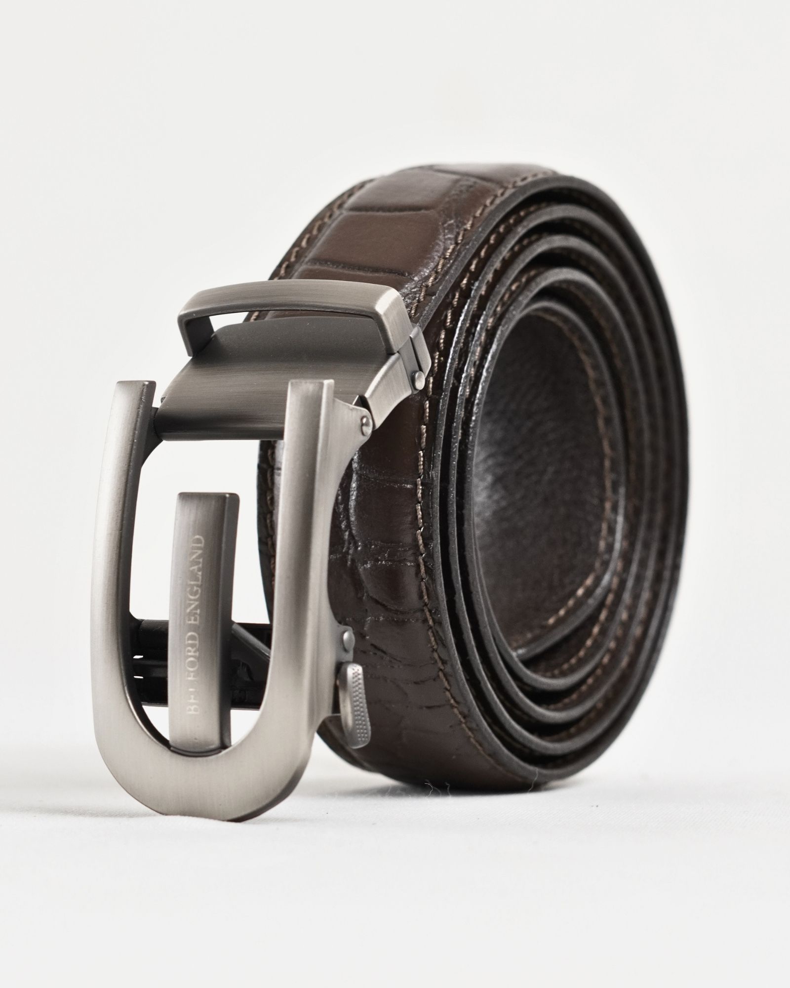 Bradford Men's Original Leather Belt - Croco Brown (Size 28-44) - Image 7