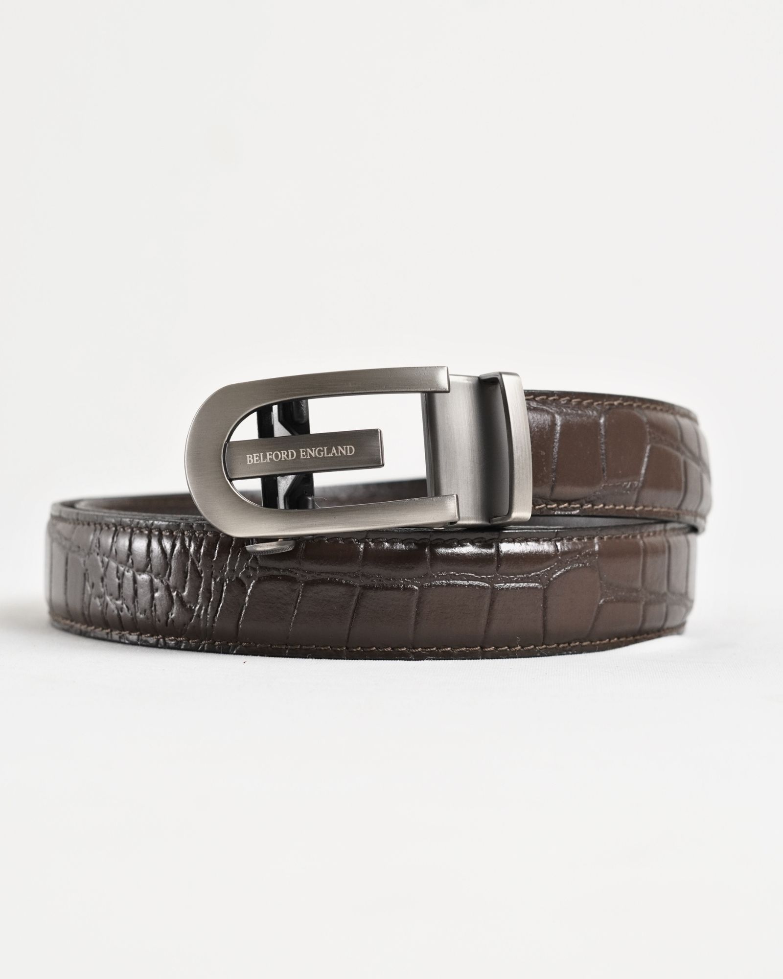 Bradford Men's Original Leather Belt - Croco Brown (Size 28-44) - Image 8