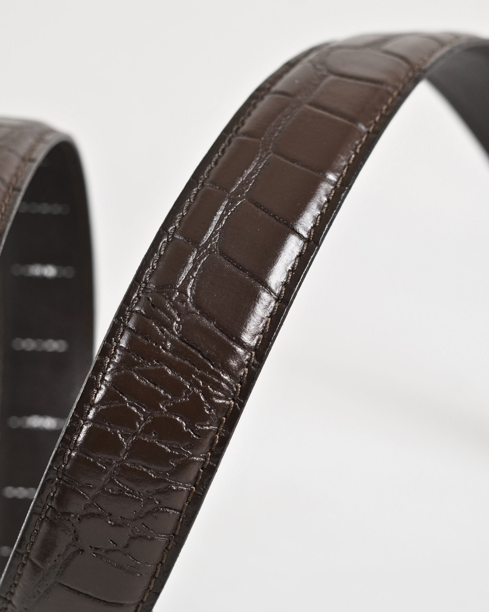 Norwich  Men's Original Leather Belt  (Croco Brown)  28-44 - Image 5