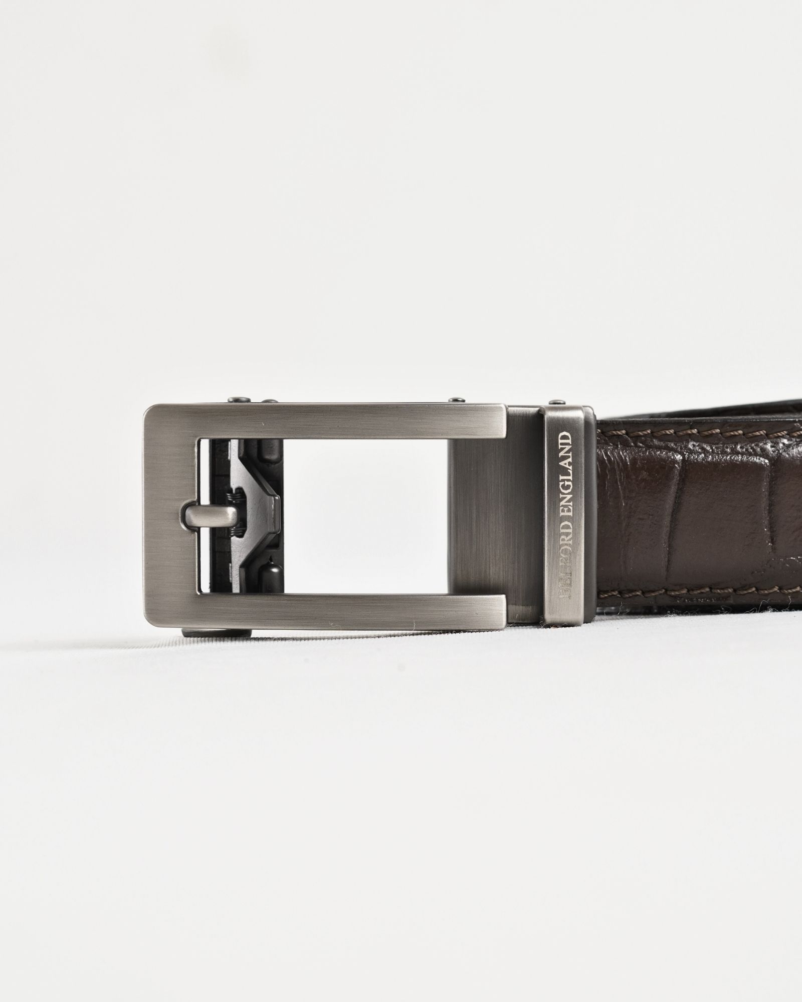Norwich  Men's Original Leather Belt  (Croco Brown)  28-44 - Image 8