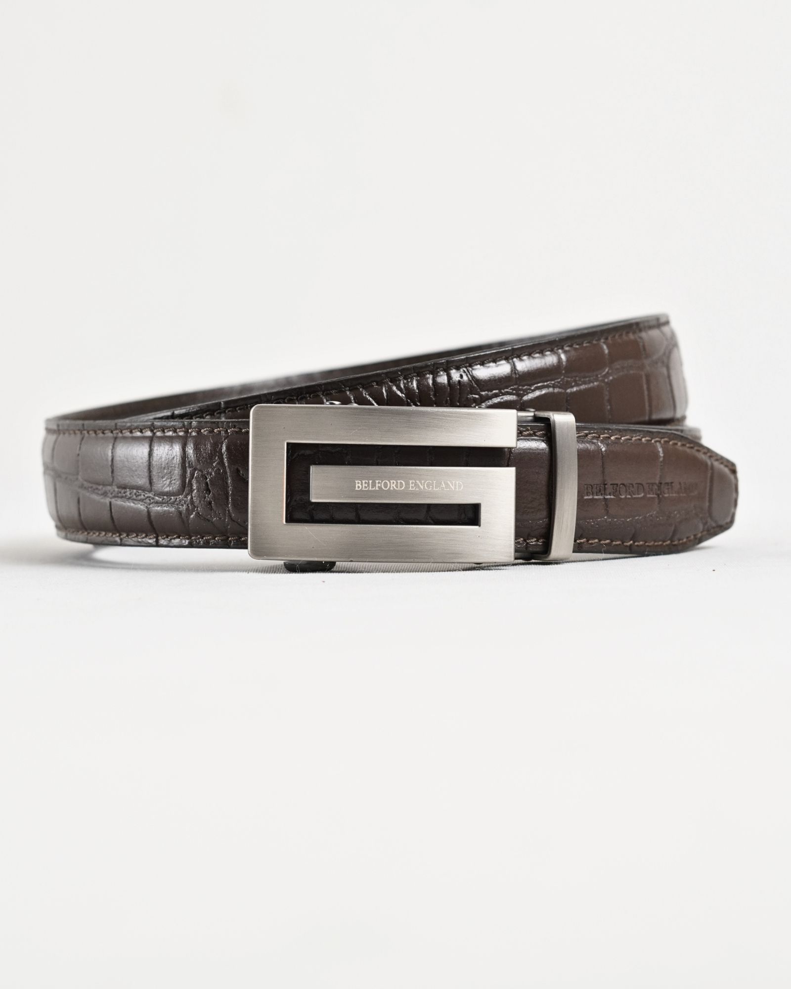 Gladiator Men's Original Leather Autolock Belt  (Croco Brown) - 28-44 - Image 2
