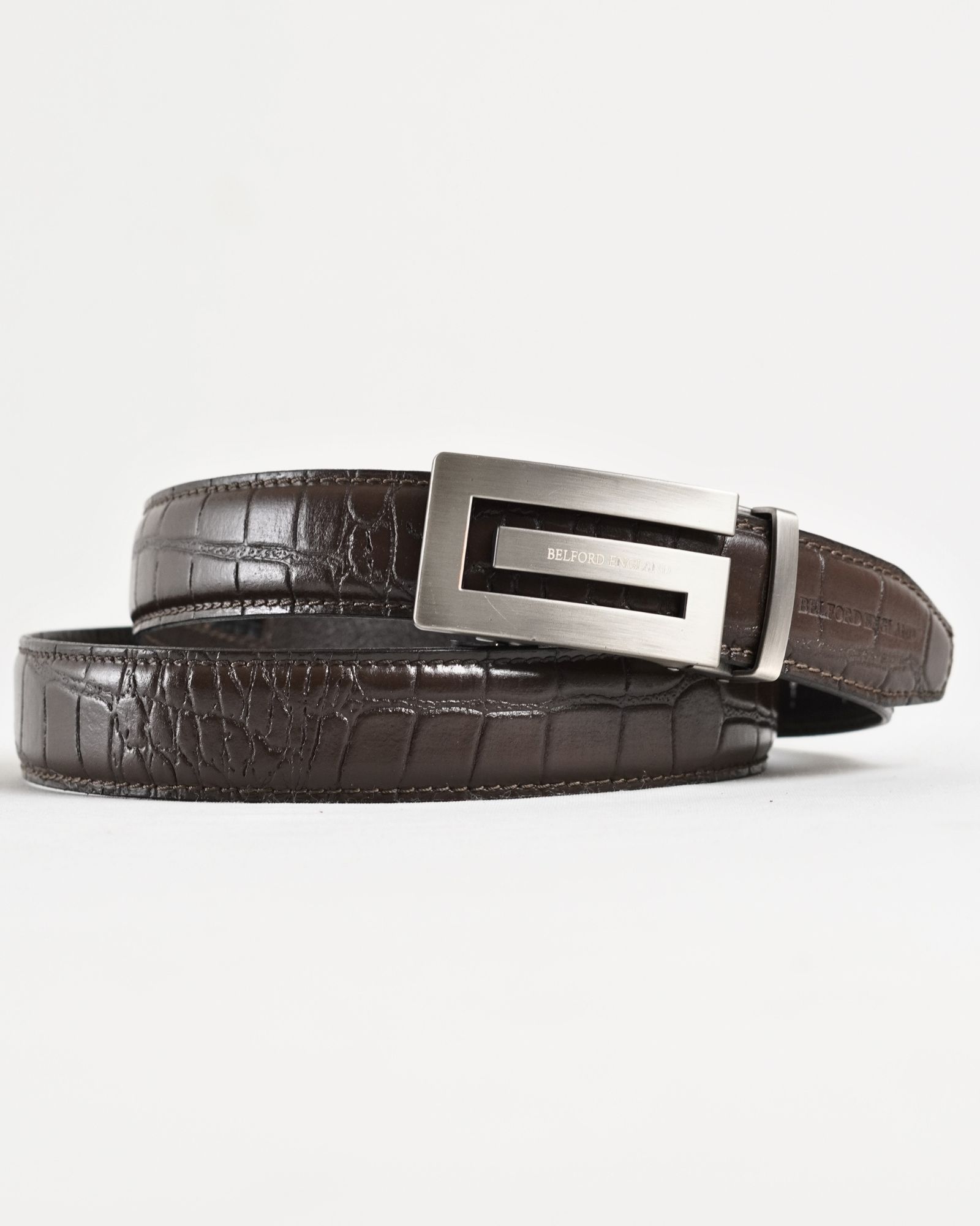 Gladiator Men's Original Leather Autolock Belt  (Croco Brown) - 28-44 - Image 3