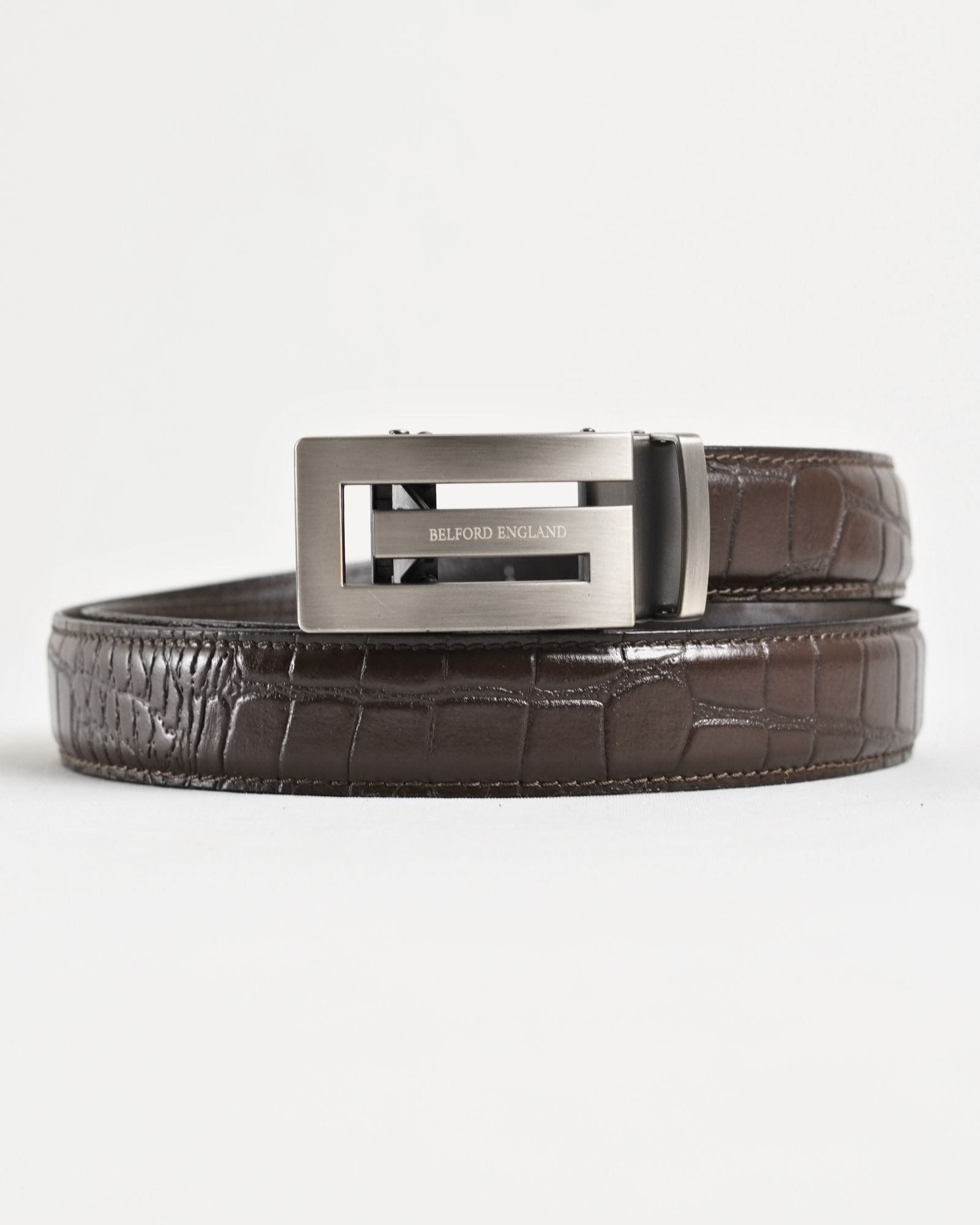 Gladiator Men's Original Leather Autolock Belt  (Croco Brown) - 28-44 - Image 5