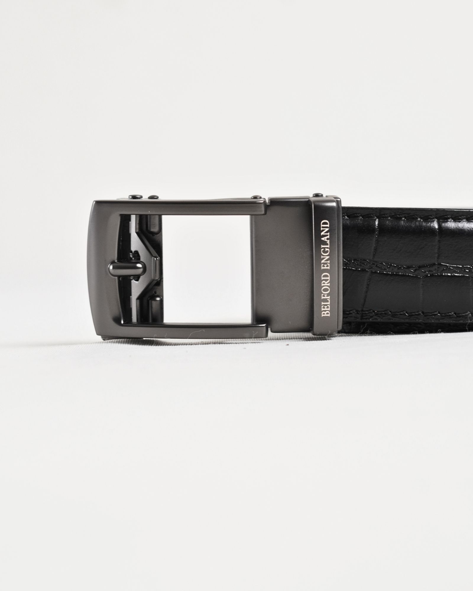Norwich  Men's Original Leather Belt  (Croco Black)  28-44 - Image 7