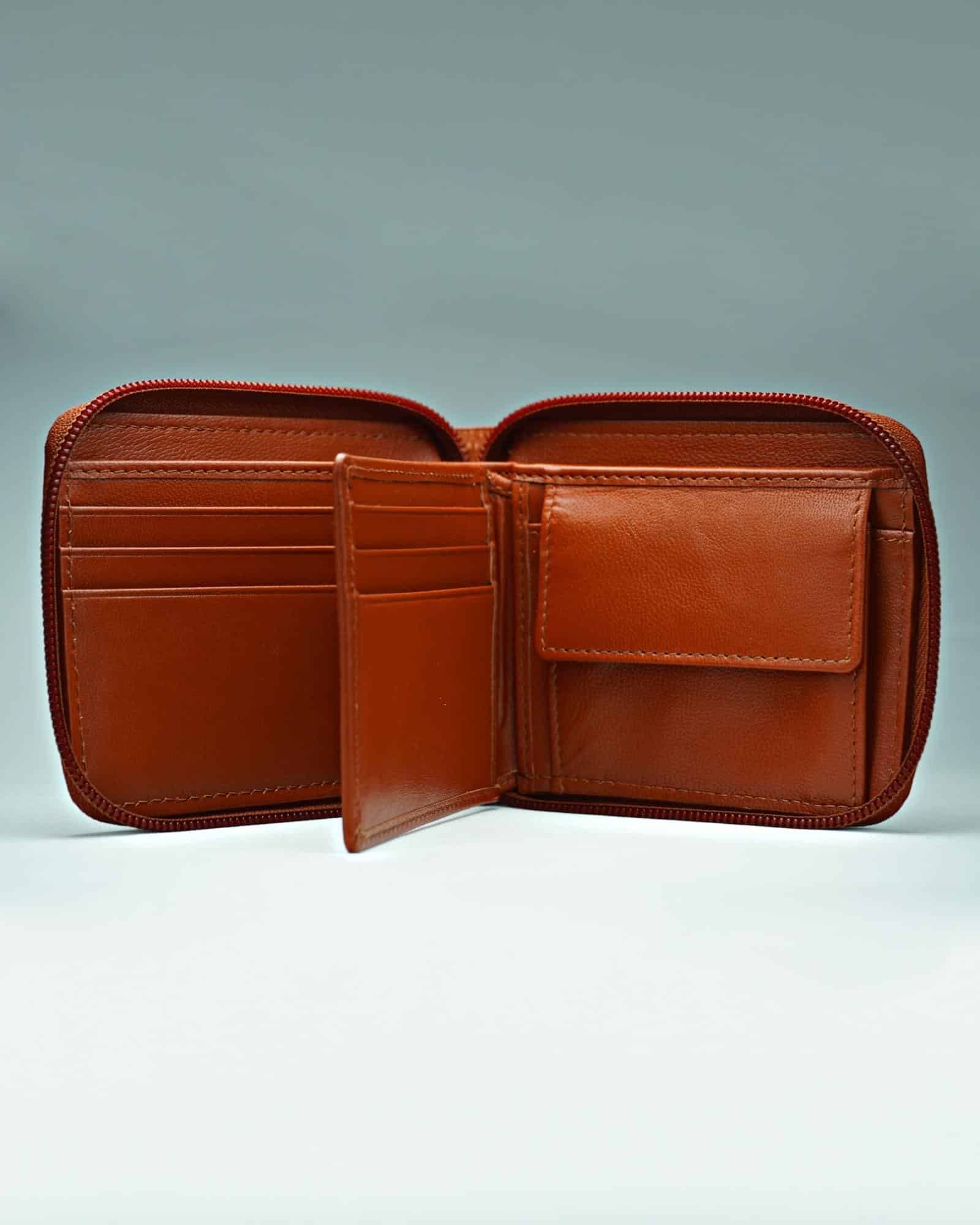 Luxury Series Men's Original Leather Wallet - Tan - Image 5