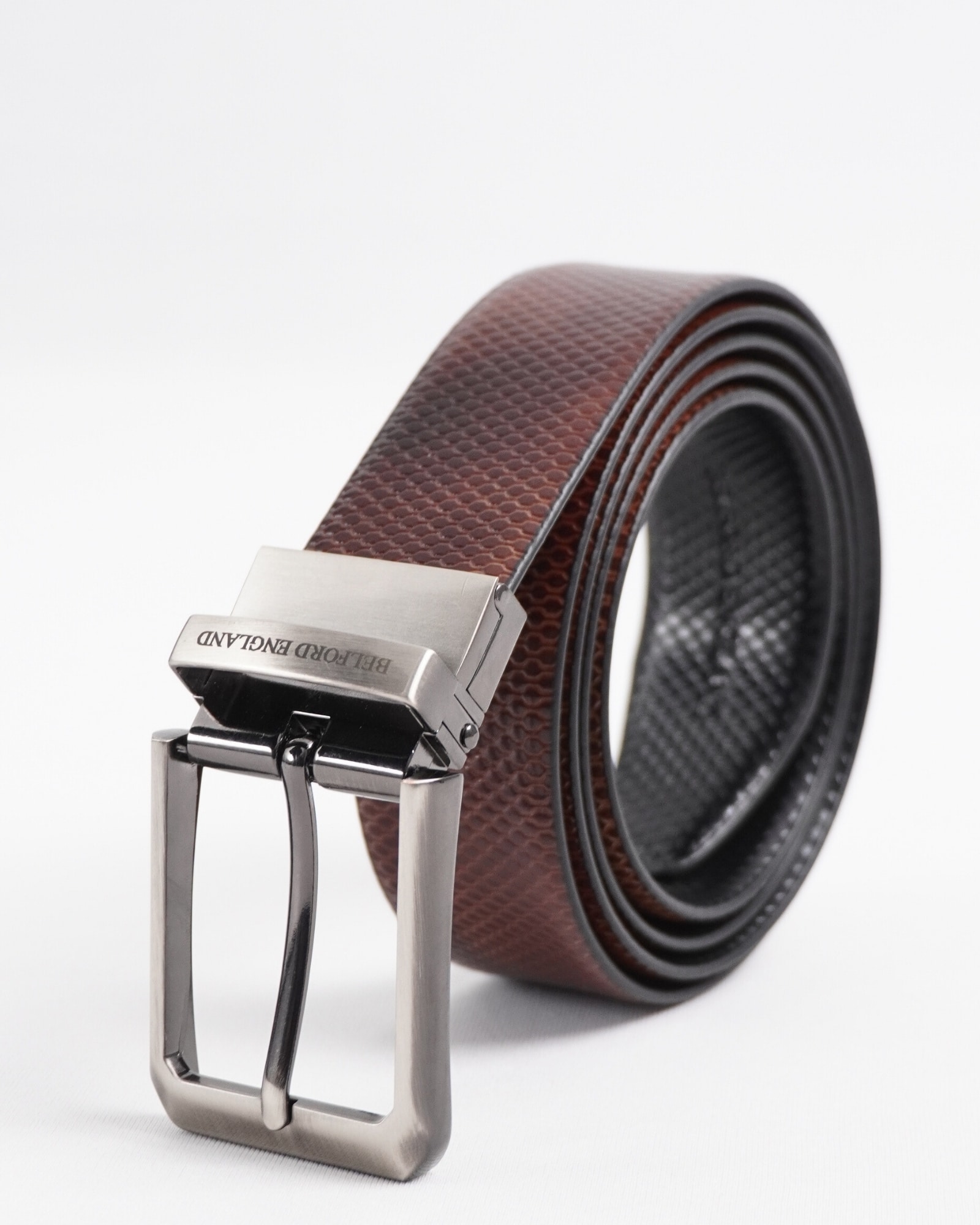 Arsenal Men's Original Leather Belt  Reversible (Black & Brown) - 28-44 - Image 7