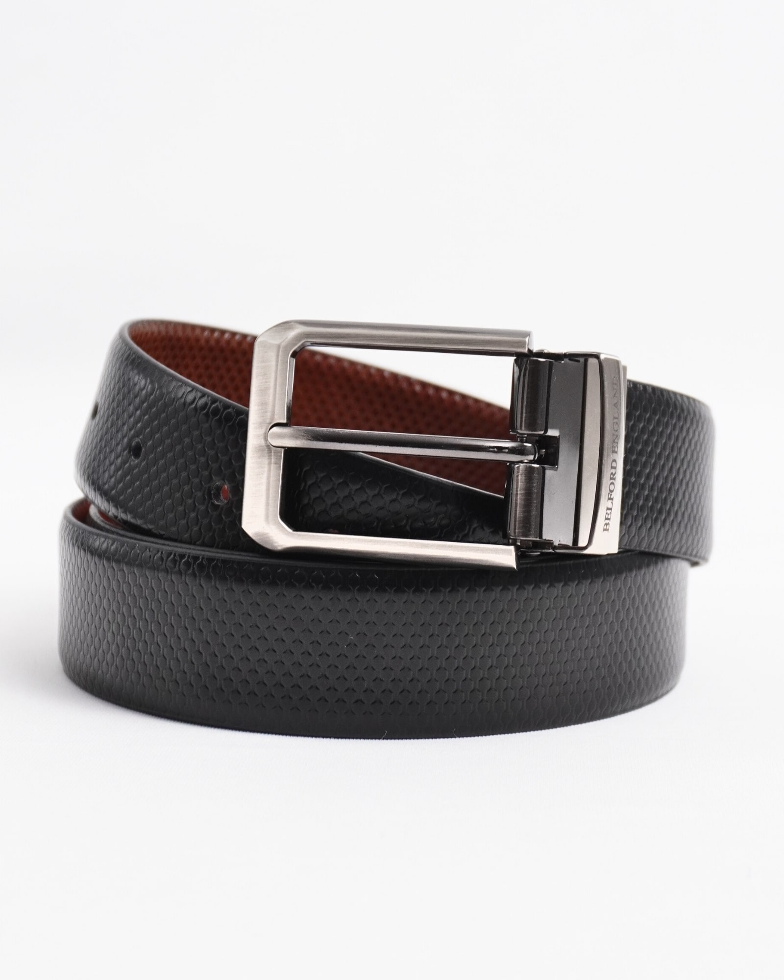 Arsenal Men's Original Leather Belt  Reversible (Black & Brown) - 28-44 - Image 9