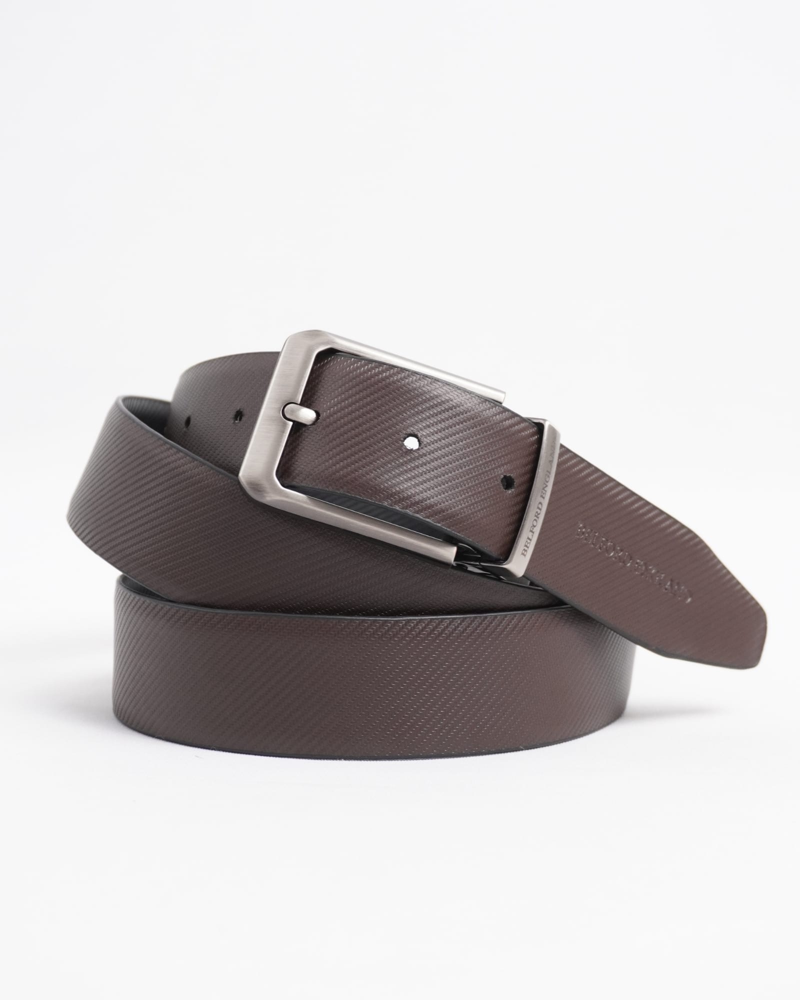 Lazio Men's Original Leather Belt  Reversible (Black & Brown) - 28-44