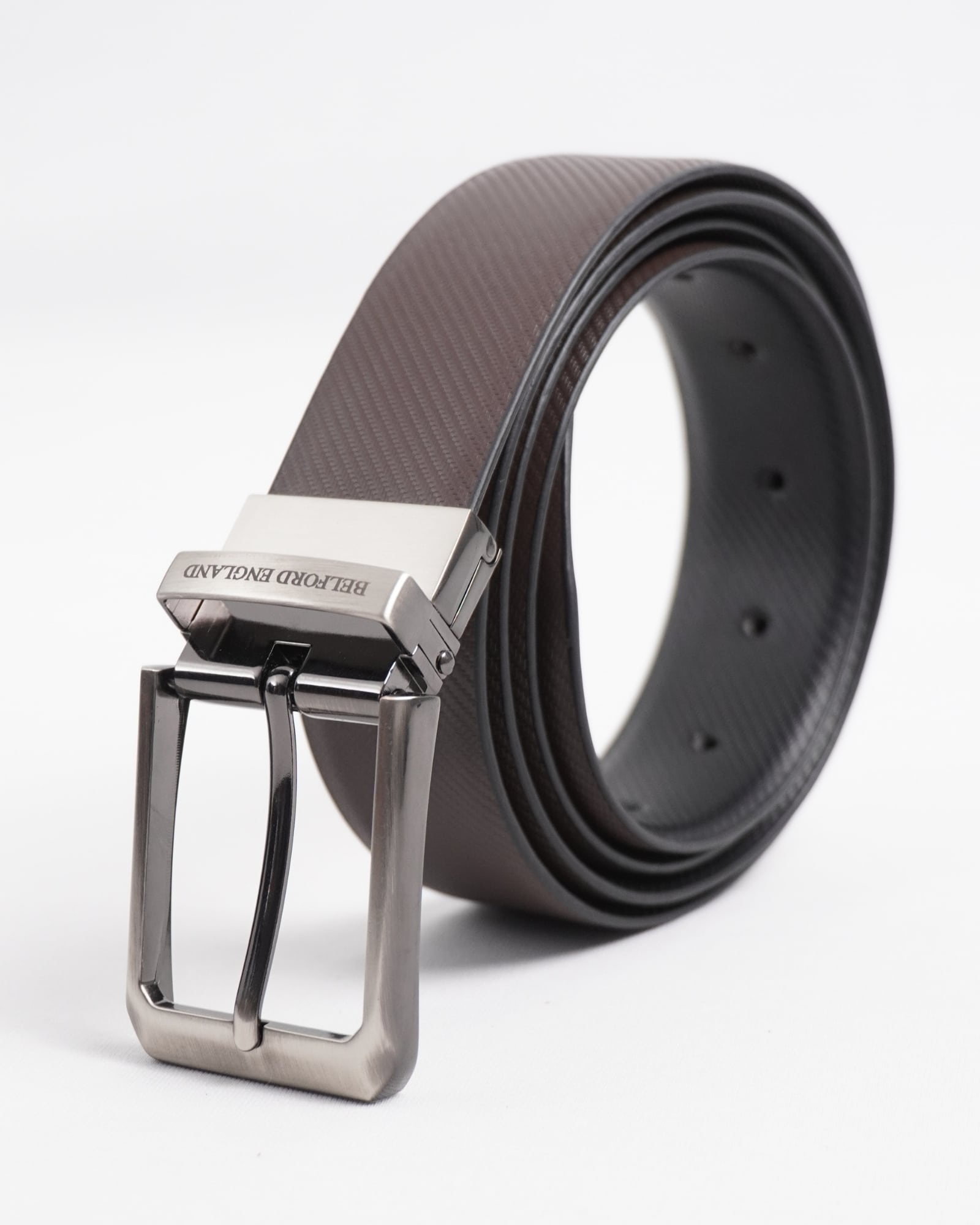 Lazio Men's Original Leather Belt  Reversible (Black & Brown) - 28-44 - Image 3