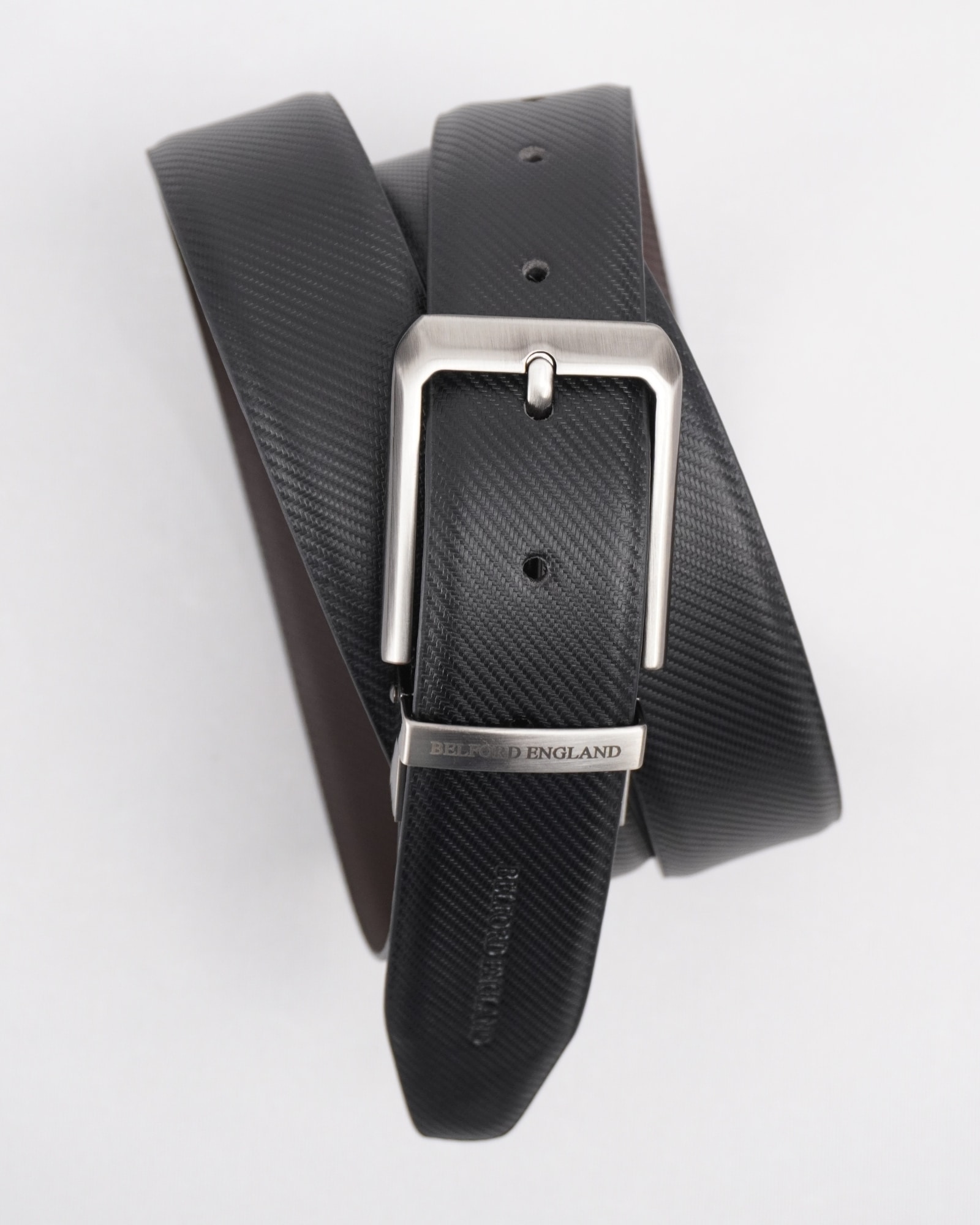 Lazio Men's Original Leather Belt  Reversible (Black & Brown) - 28-44 - Image 5