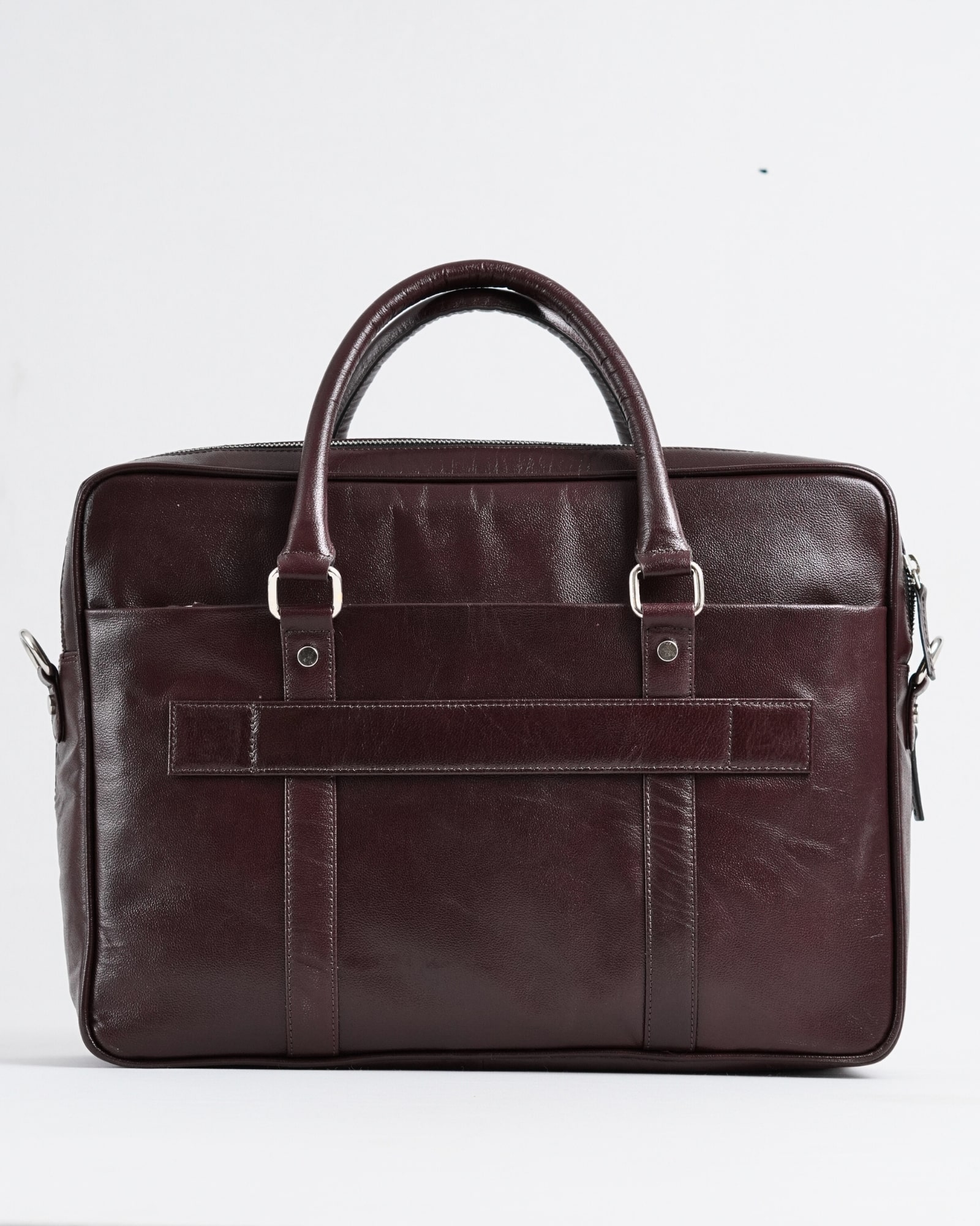 Executive Men's Original Leather Briefcase (Luxury Cherry) - Image 2