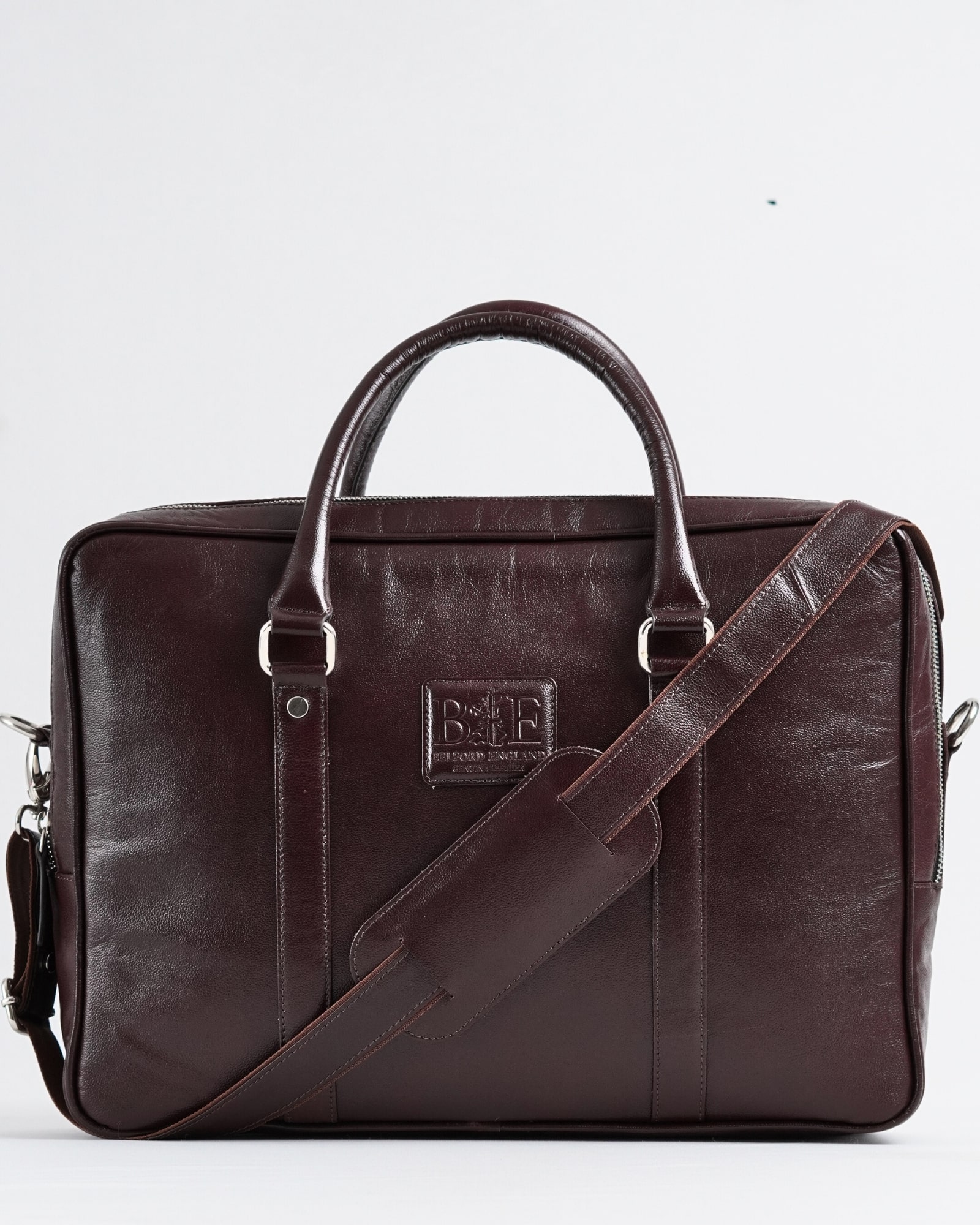 Executive Men's Original Leather Briefcase (Luxury Cherry) - Image 3