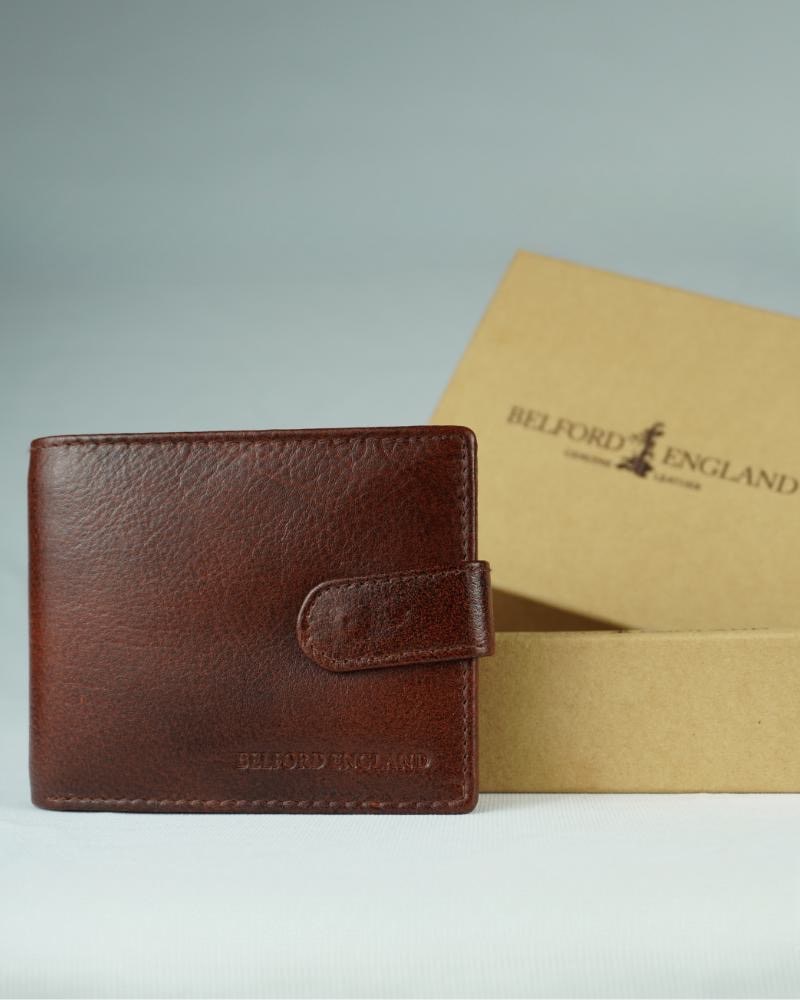 Yorkshire Men’s Original Leather Wallet (Cherry & Brown Blend) - Image 5