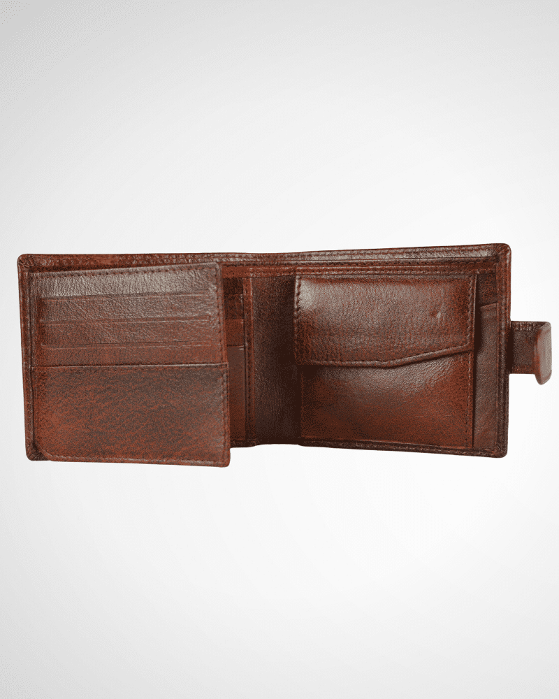 Yorkshire Men’s Original Leather Wallet (Cherry & Brown Blend) - Image 6