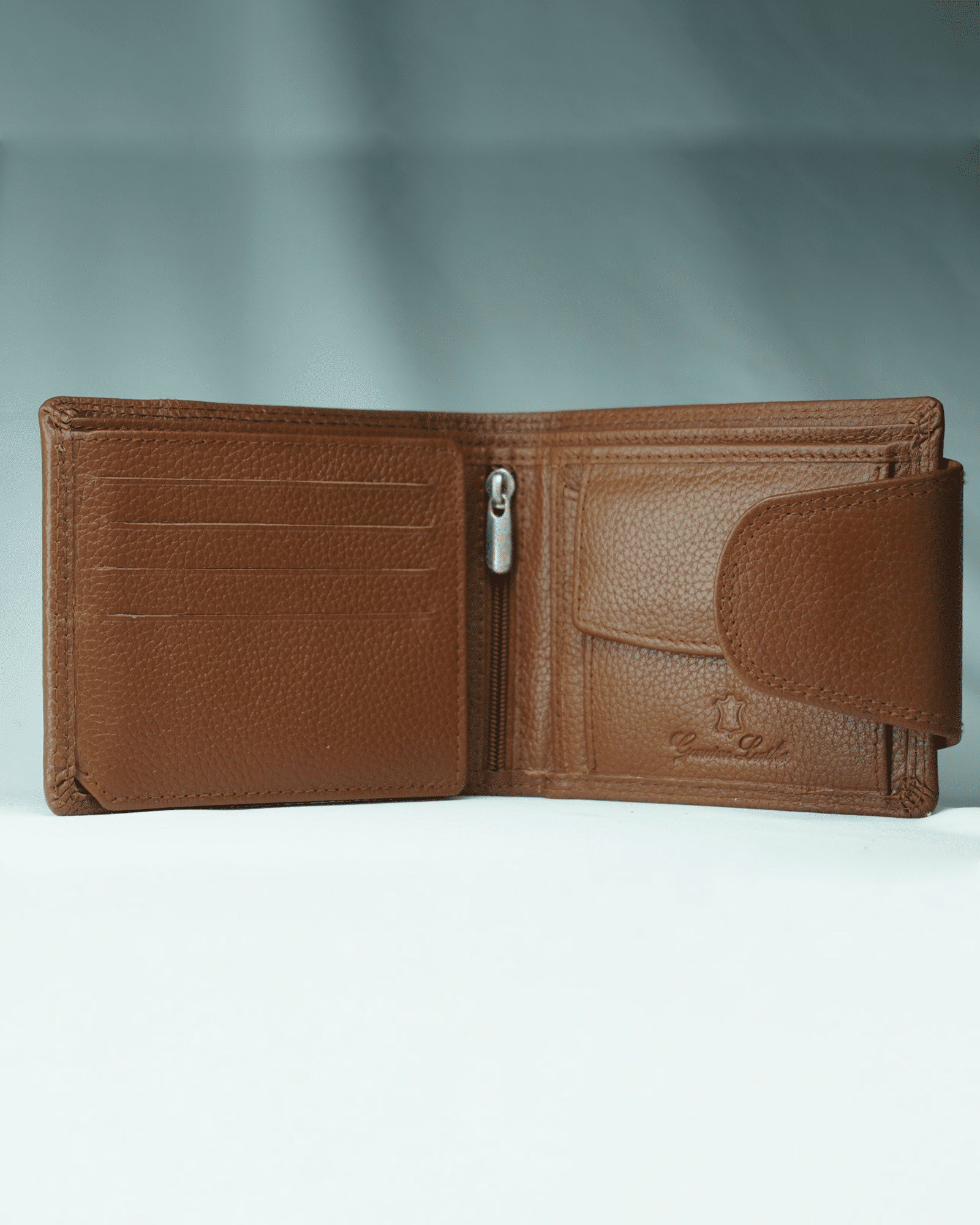 Manchester Men’s ORIGINAL LEATHER Wallet  RFID PROTECTED (brown) - Image 3
