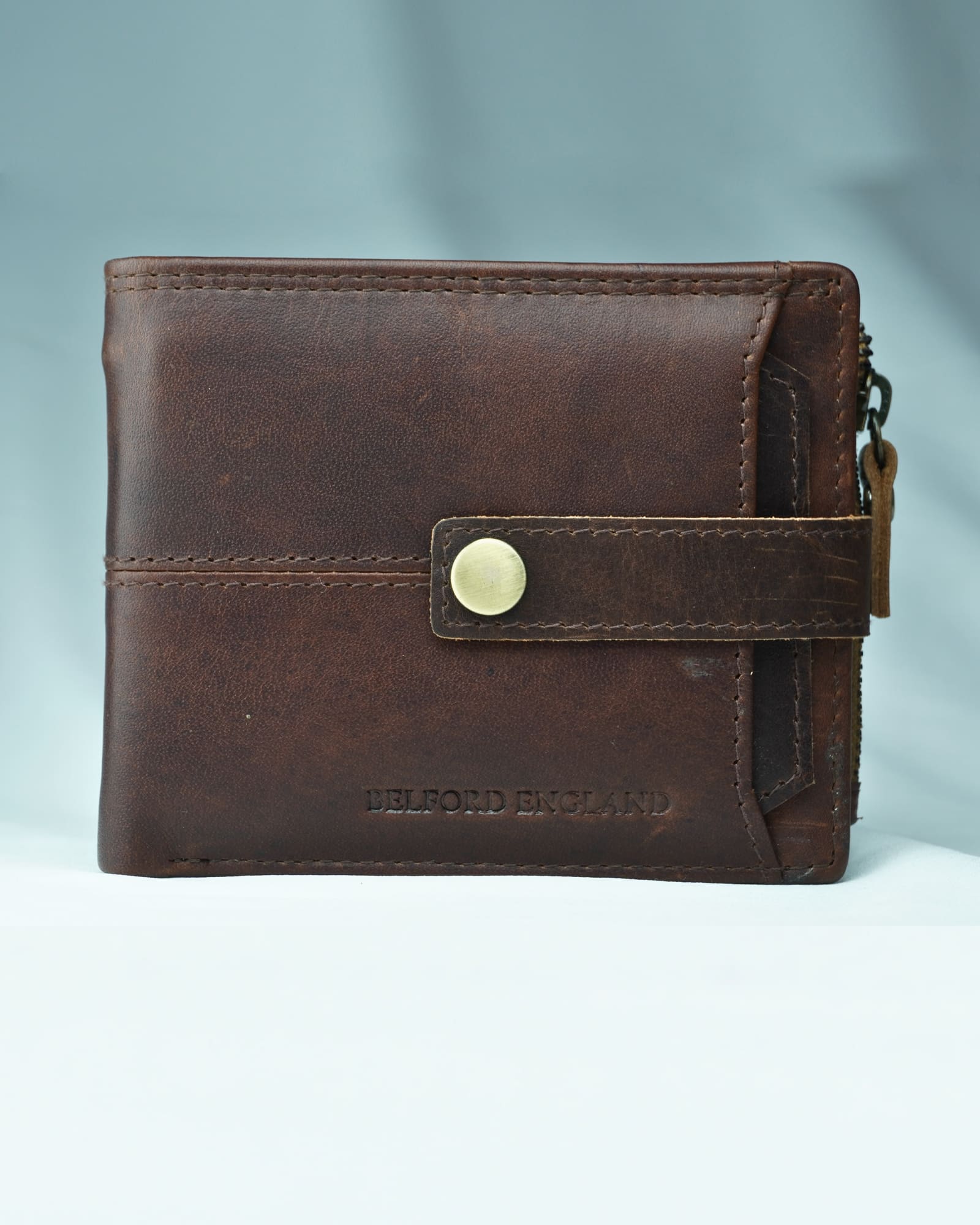 Columbus Men’s Original Leather Wallet Vintage Edition (Brown)