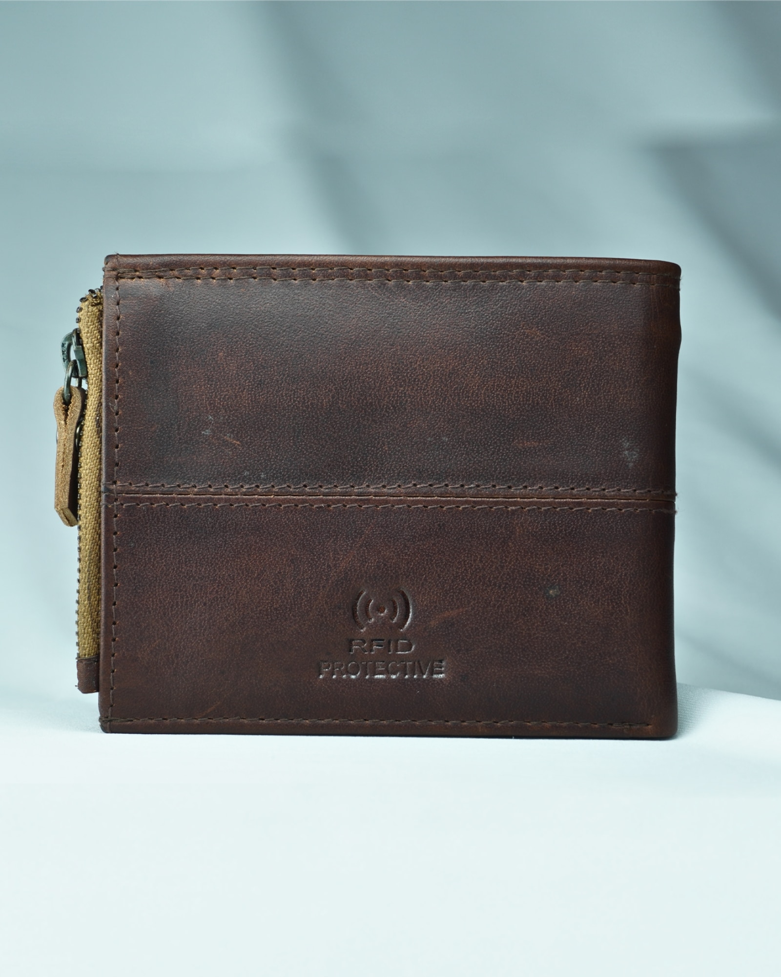 Columbus Men’s Original Leather Wallet Vintage Edition (Brown) - Image 5