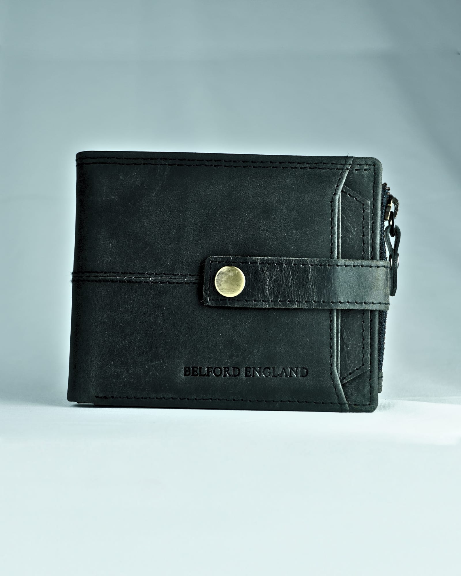 Ontario Men’s Original Leather Wallet (Vintage Black) - Image 2