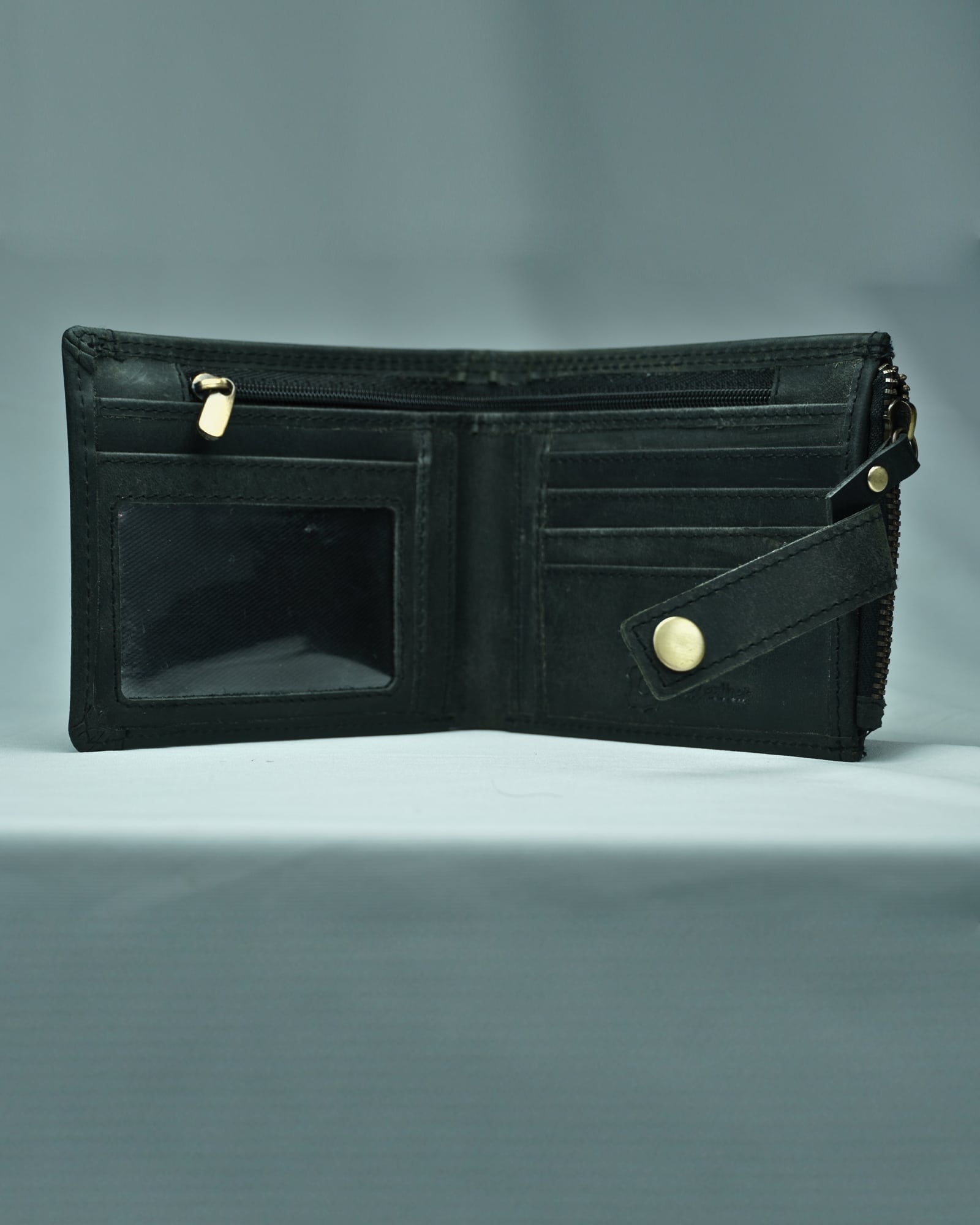 Ontario Men’s Original Leather Wallet (Vintage Black) - Image 4