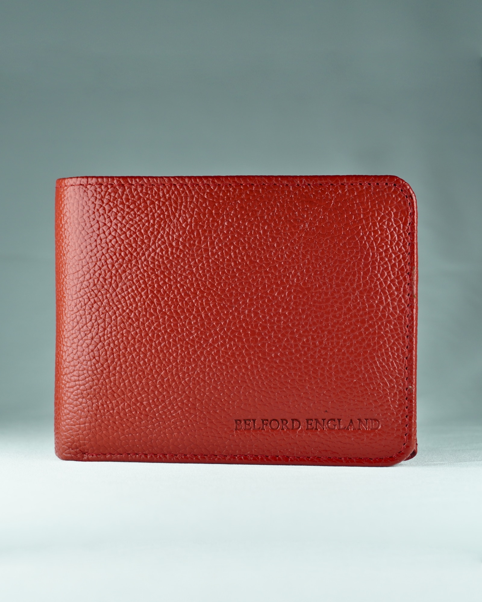 Redburry Men’s Original Leather Wallet (Red)